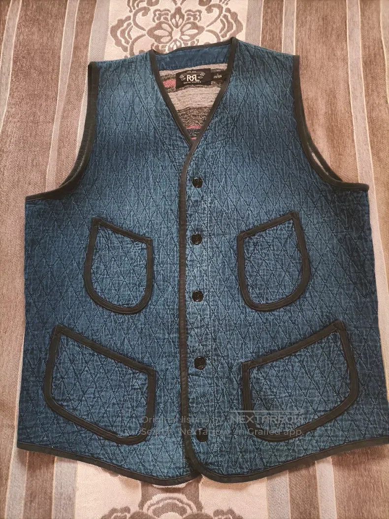 RRL Ralph Lauren Blue dyed vest