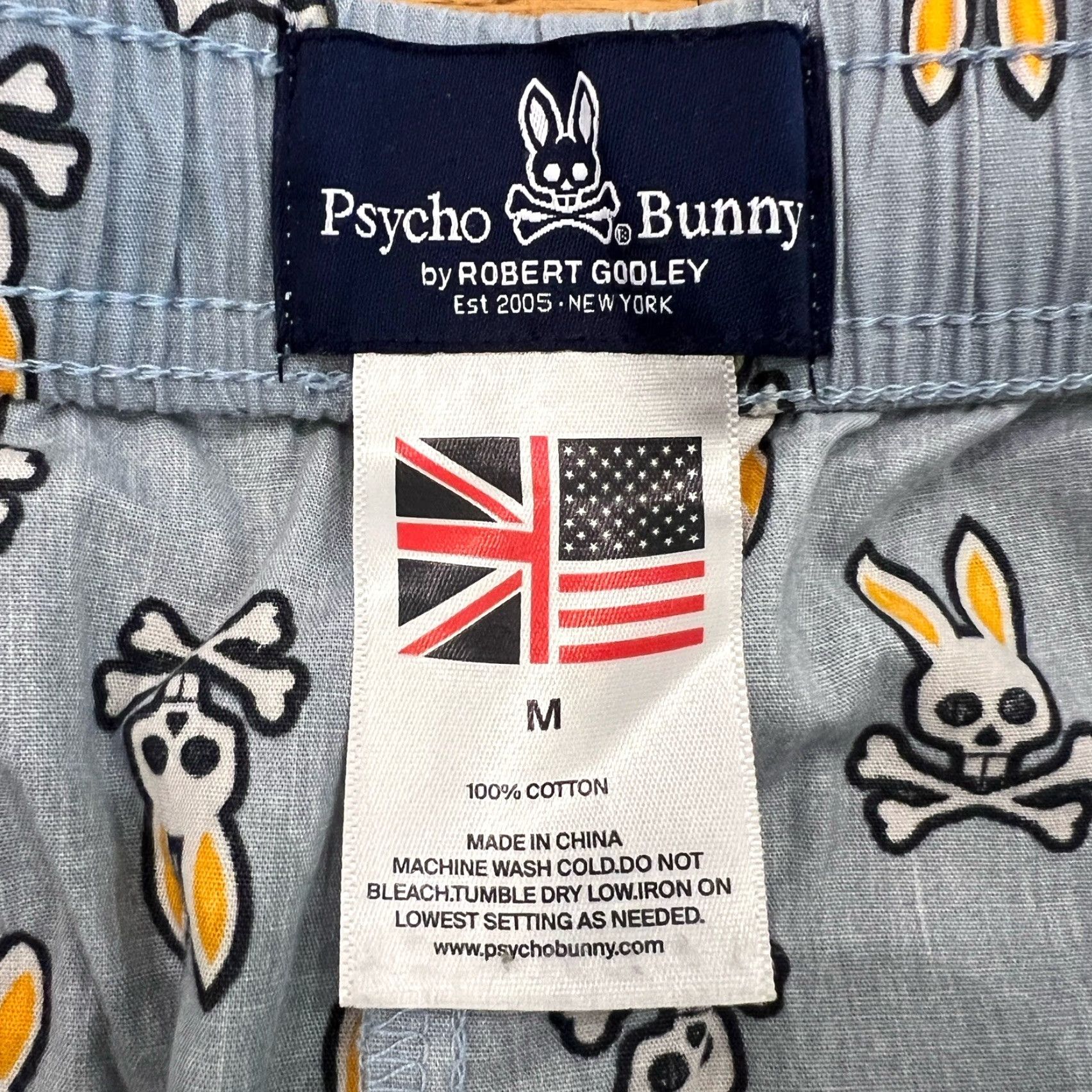 Psycho Bunny VINTAGE Psycho Bunny Jogger Pants Men Medium Blue Lounge Wear All Over Print Casual Travel Size US 31 - 3 Thumbnail