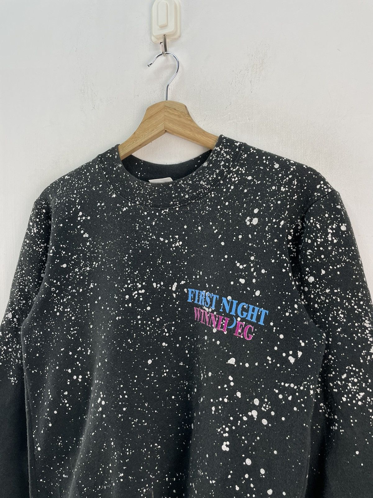 Fruit Of The Loom × Vintage Vintage 80s Fruit Of The Loom Sweatshirt Paint Splatter Size US S / EU 44-46 / 1 - 3 Thumbnail