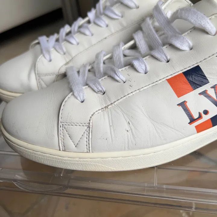Louis Vuitton Louis Vuitton Orange and White Fashion Sneakers -2508 Size US 9.5 / EU 42-43 - 7 Thumbnail