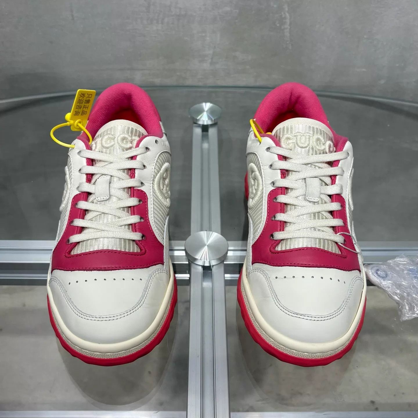 Gucci Gucci MAC80 Casual Sneaker White/Pink Women's 36 Size US 5.5 / IT 35.5 - 1 Thumbnail