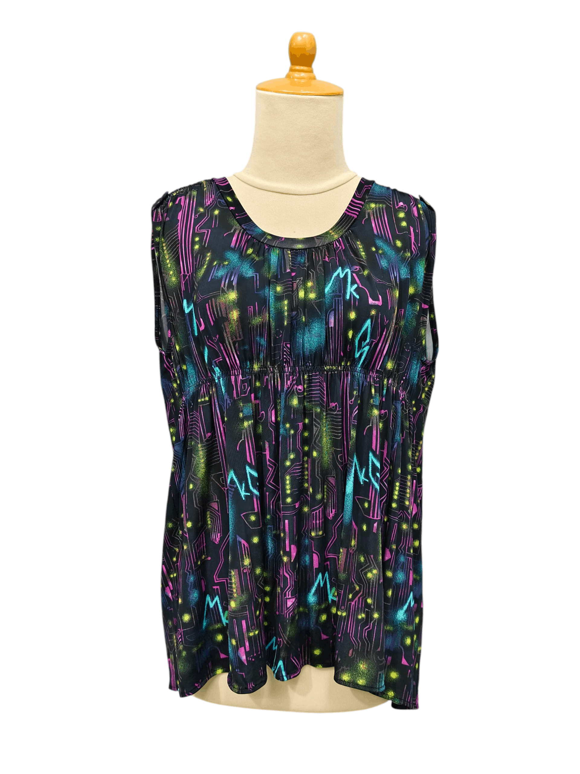 Alexander McQueen Alexander McQueen❤️‍🔥 Futuristic Neon Abstract Graphic Top Size M / US 6-8 / IT 42-44 - 1 Thumbnail