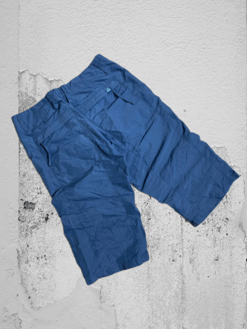 Diesel × Vintage Vintage 90s Y2K Diesel Big Logo Blue Cargo Long Shorts Size US 28 / EU 44 - 1 Thumbnail