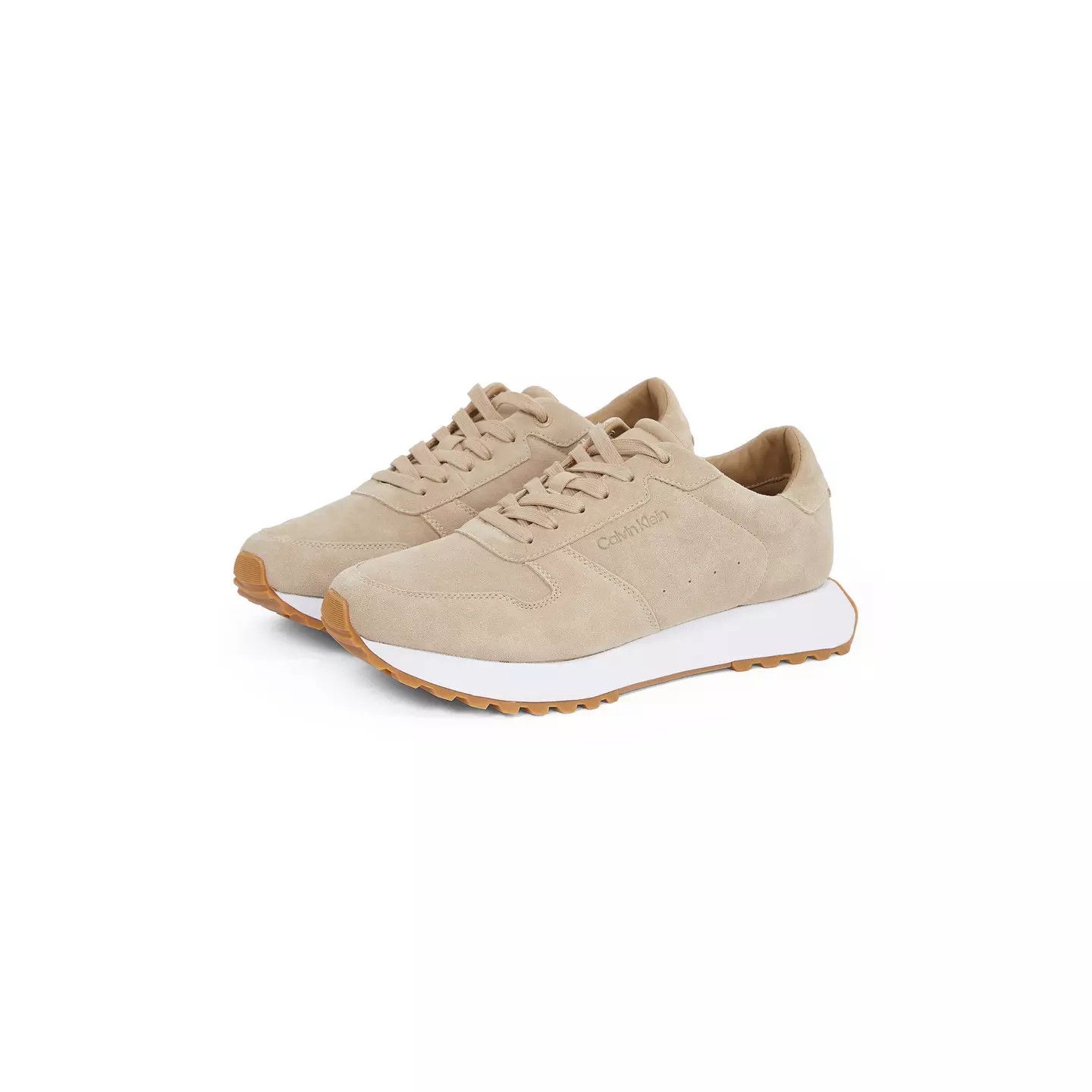 Calvin Klein o1g2r1mq0426 Low Top Lace Up Runners Sneakers in Beige Size US 8 / EU 41 - 3 Thumbnail