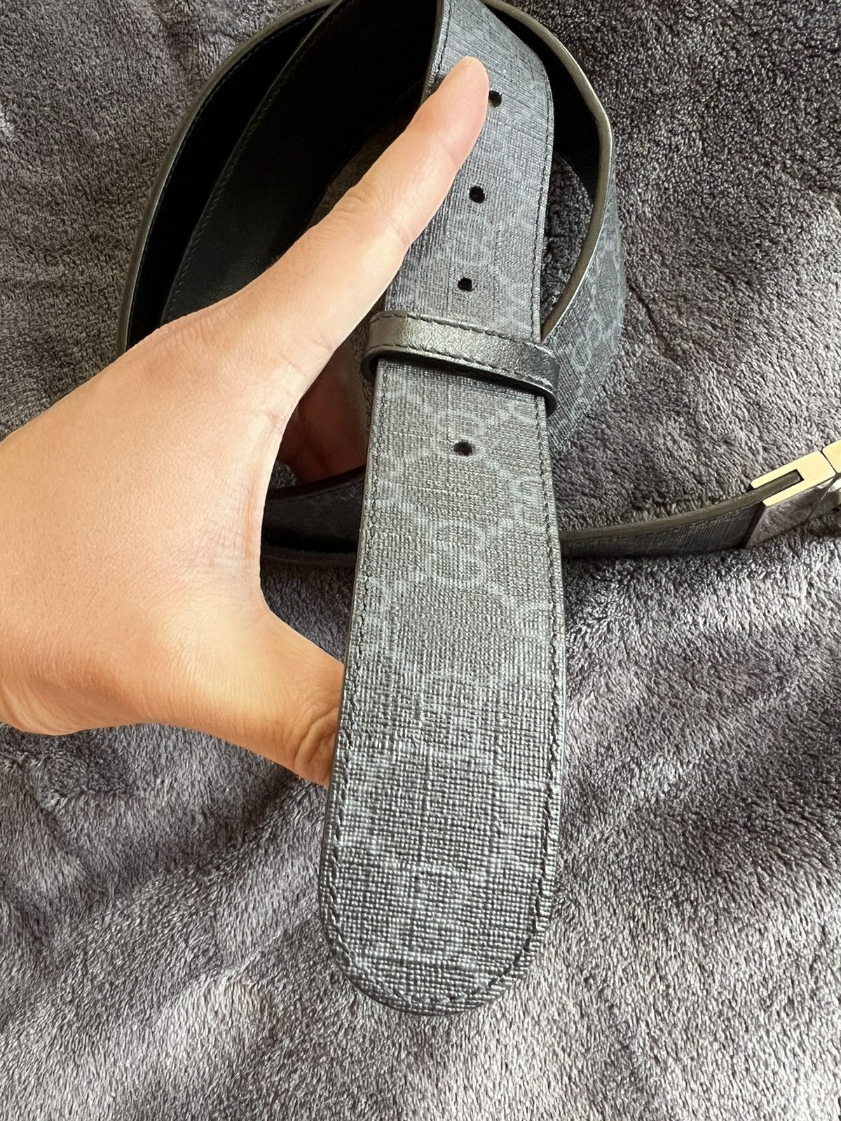Gucci GUCCI GG MARMONT REVERSIBLE BELT Size 40 - 8 Thumbnail