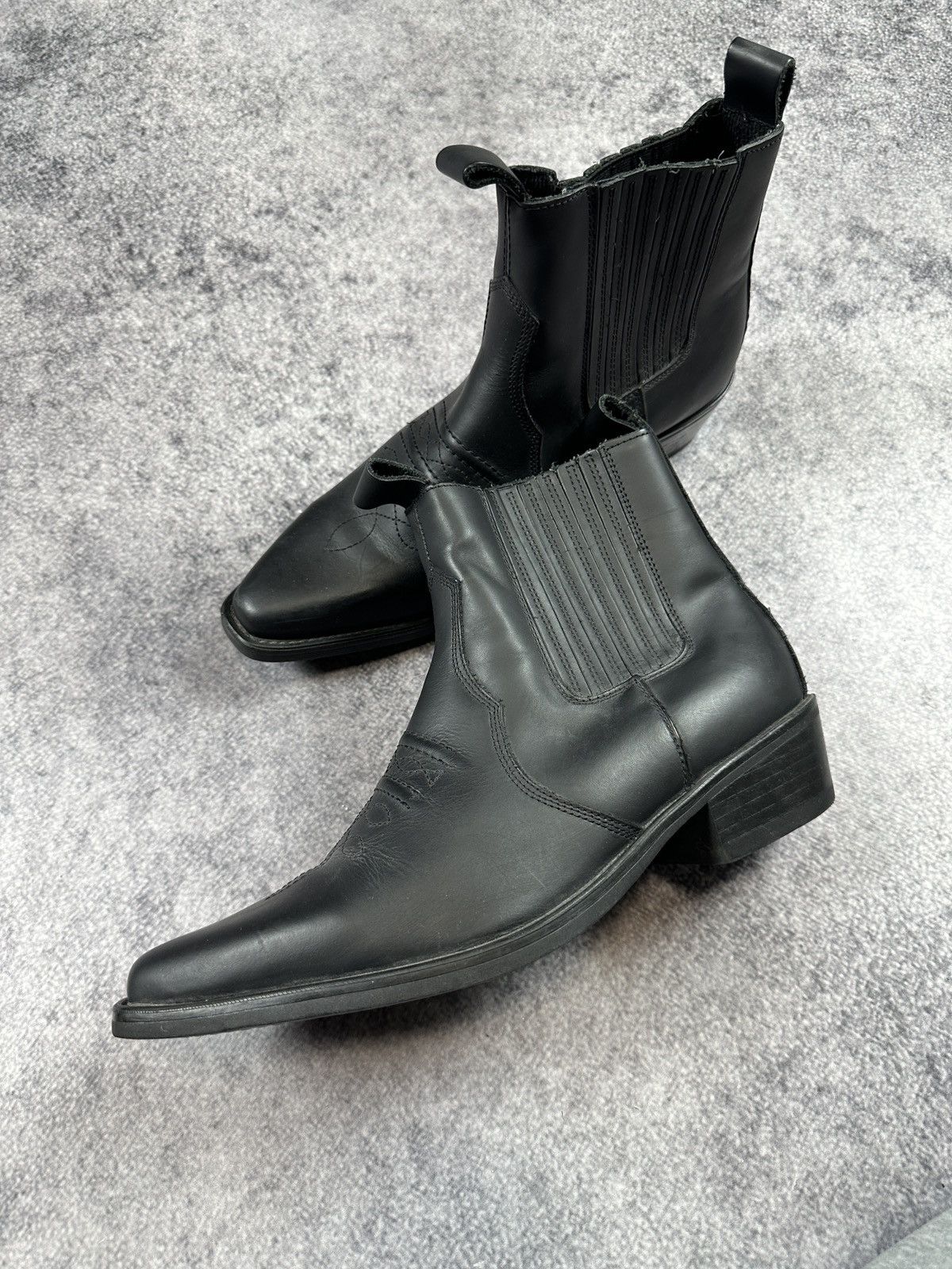 Vintage Cowboy Rockwood Leather High Boots Streetwear USA 44