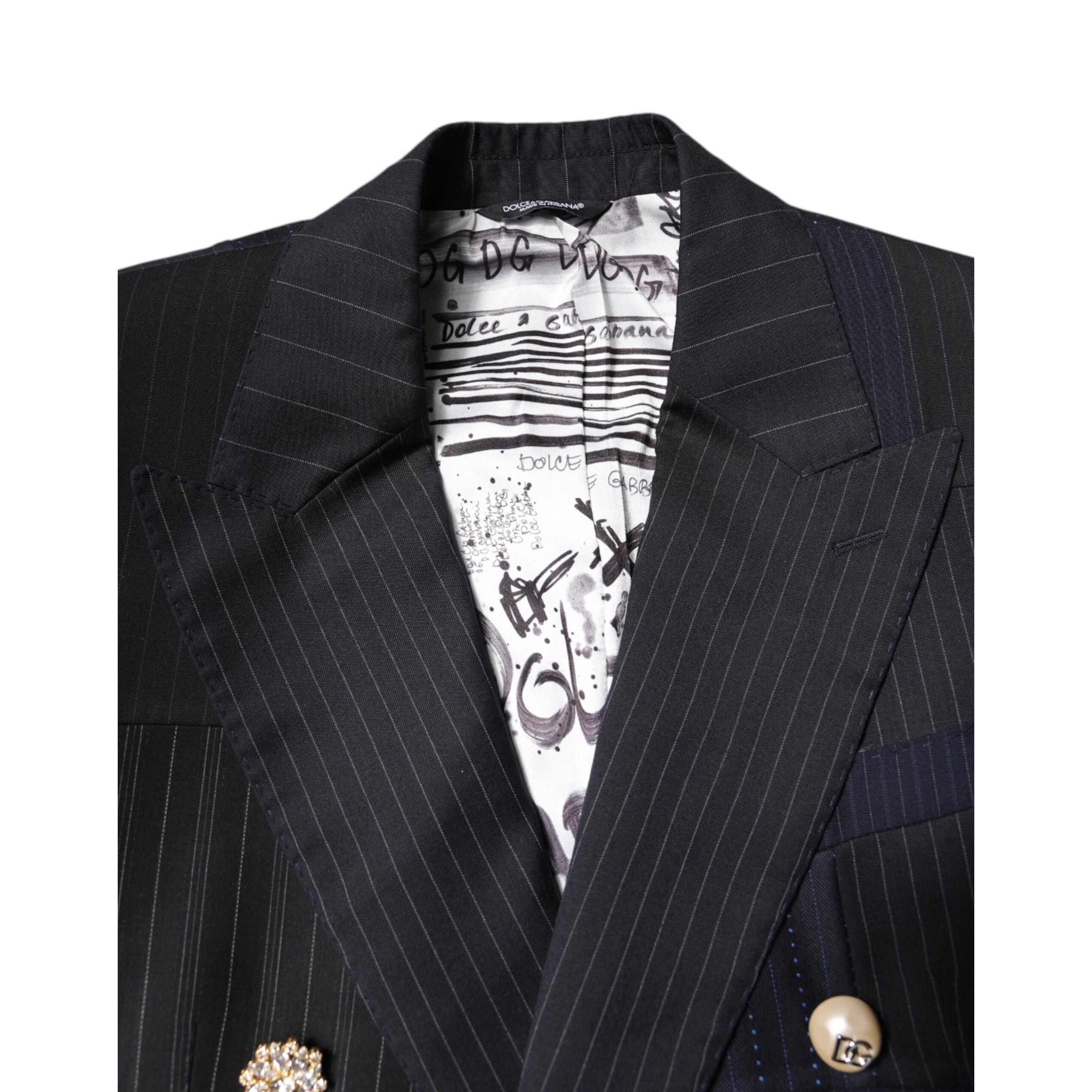 Dolce & Gabbana Dolce & Gabbana Multicolor Patchwork Jacket Coat Suit Blazer Size 46R - 5 Thumbnail