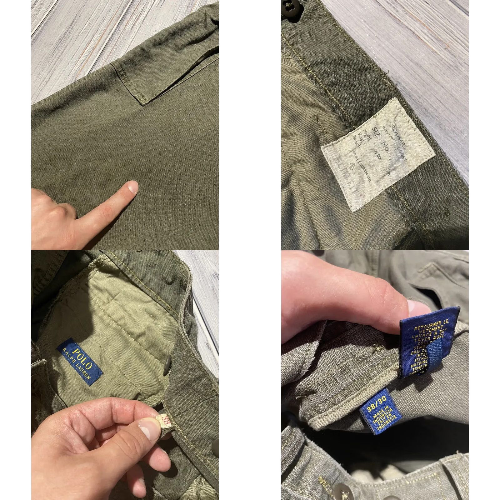 Ralph Lauren VINTAGE Denim & Supply Ralph Lauren Cargo Pants Army USA Men Green 38x30 Cargo Mens Size US 38 / EU 54 - 9 Thumbnail