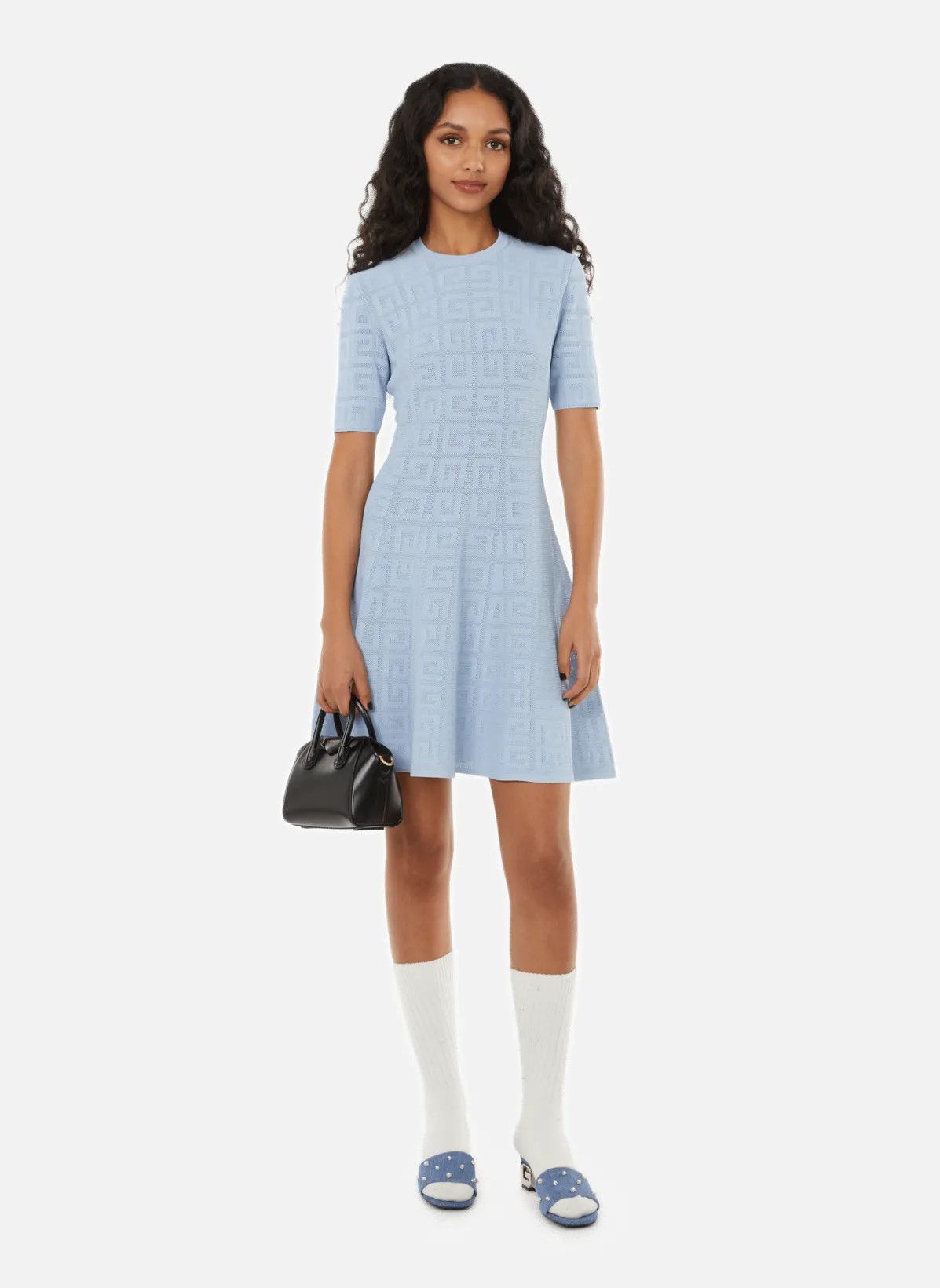 Givenchy o1loc1c0824 Dress in Sky Blue Size L / US 10 / IT 46 - 2 Thumbnail