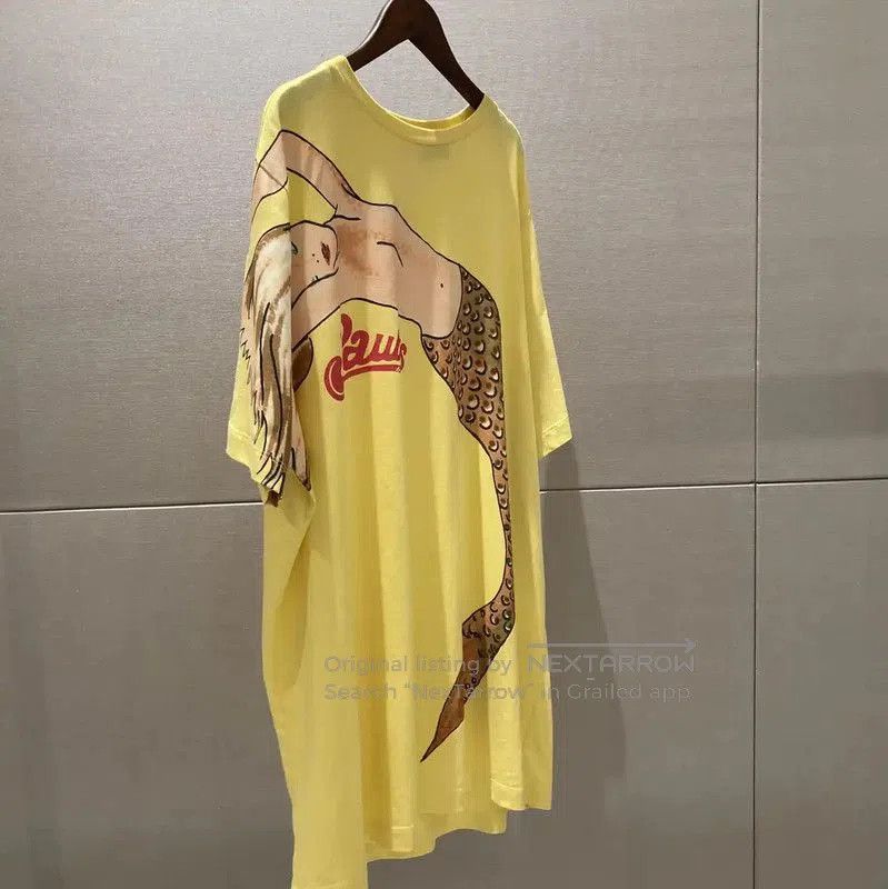 Loewe Loewe Summer Yellow Cotton Graphic T-Shirt . Size XS / US 0-2 / IT 36-38 - 3 Thumbnail