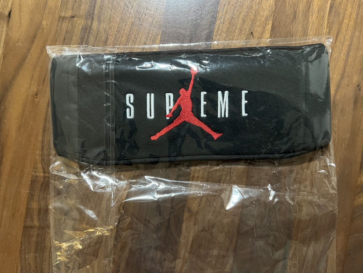 Jordan Brand × Supreme SUPREME®/JORDAN® HEADBAND Polartec Fleece FW24 Black Size ONE SIZE - 5 Thumbnail