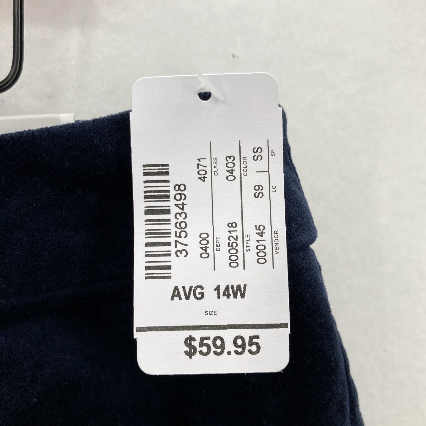 Velvet CJ Banks Pants Womens 14W Navy Blue Velvet The Perfect Pant Straight High Rise Size 36" / US 14 / IT 50 - 4 Thumbnail