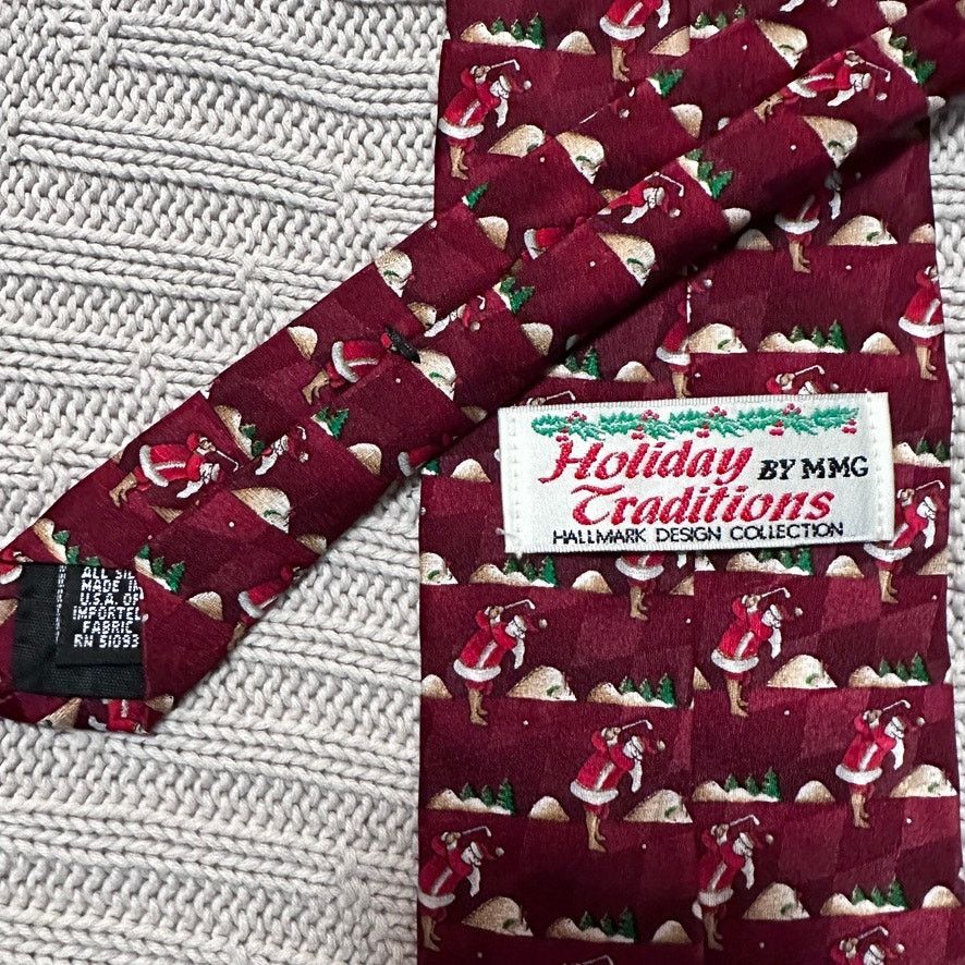 Other Vintage Christmas Santa novelty silk tie Size ONE SIZE - 3 Thumbnail