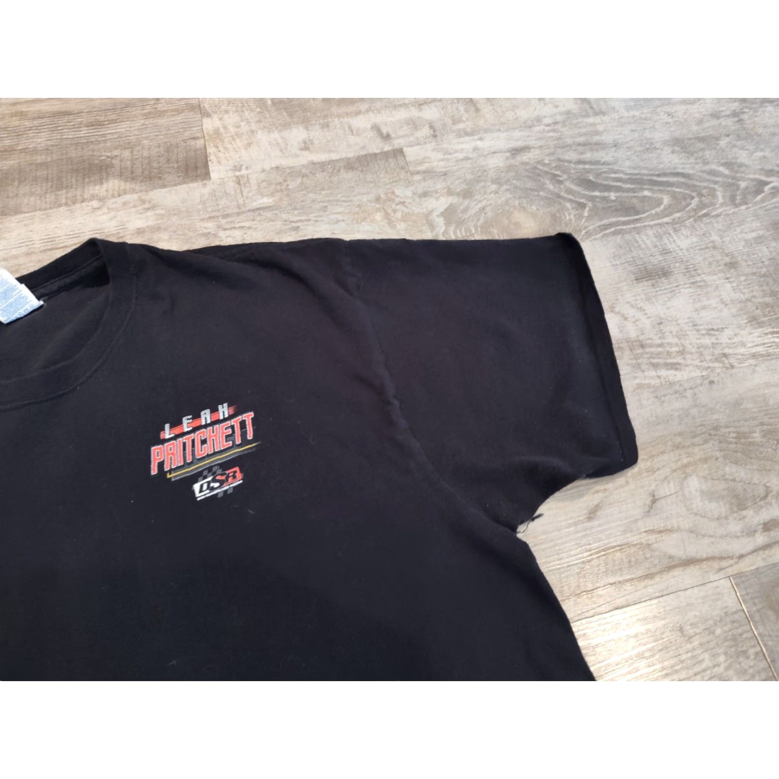 Gildan VINTAGE Leah Pritchett NHRA Drag Racing T-Shirt 2XL Unisex Adults Black Cotton Jersey Racing Logo Size US XXL / EU 58 / 5 - 4 Thumbnail