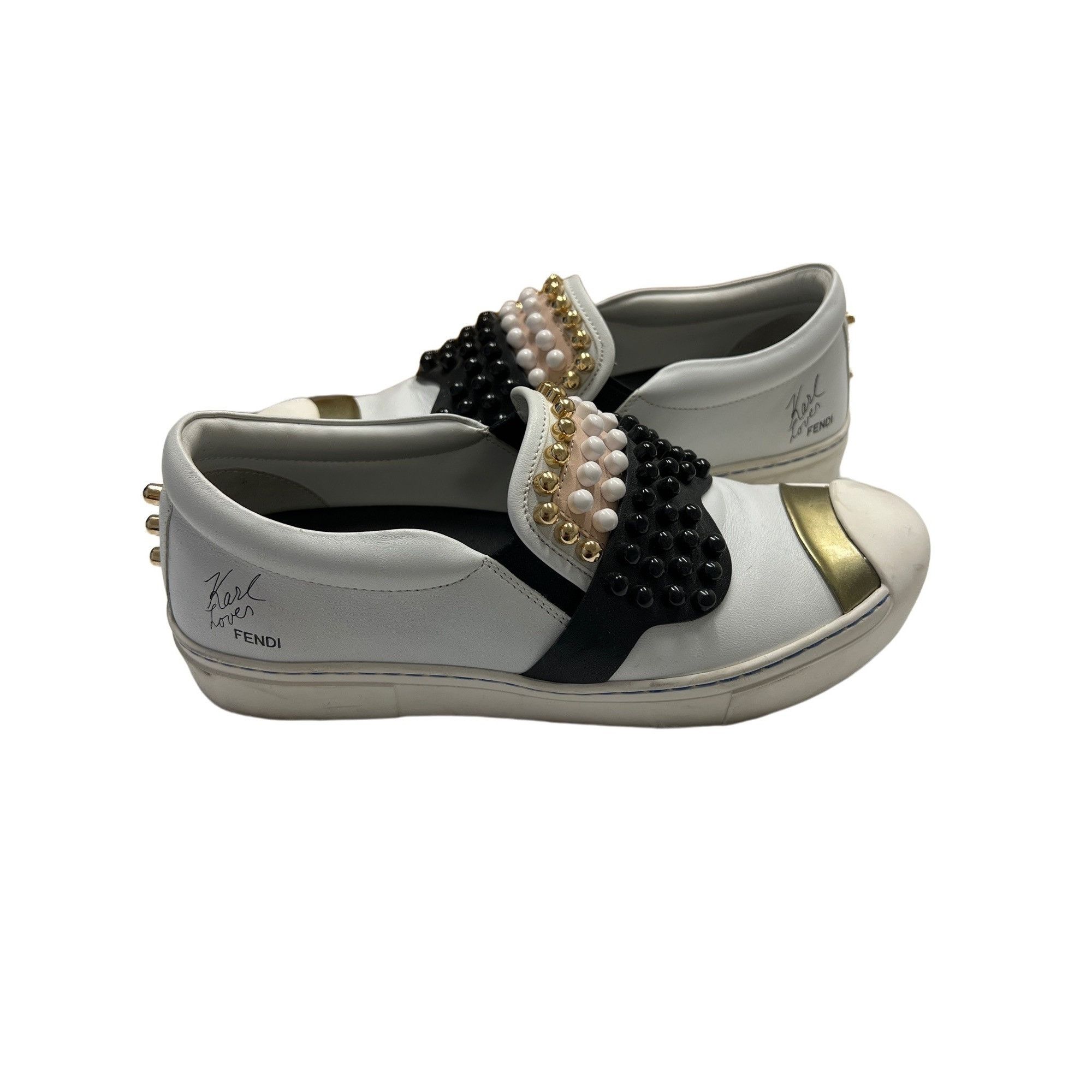 Fendi Fendi Karl Lover Slip-On Sneakers Size US 7 / IT 37 - 9 Thumbnail