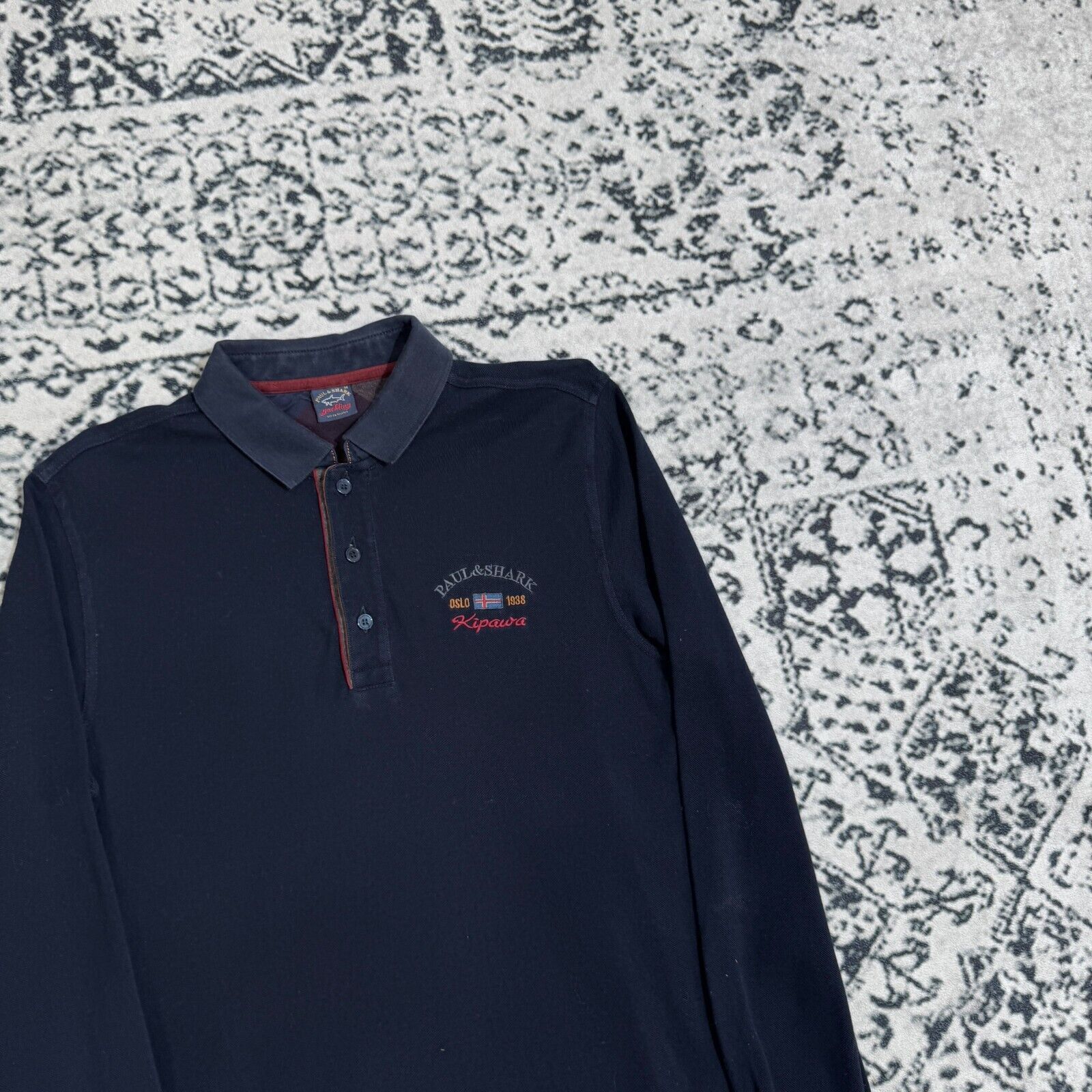 Paul & Shark × Vintage Vintage Paul & Shark Navy Blue Cotton Polo Rugby Shirt Size Size US M / EU 48-50 / 2 - 4 Thumbnail