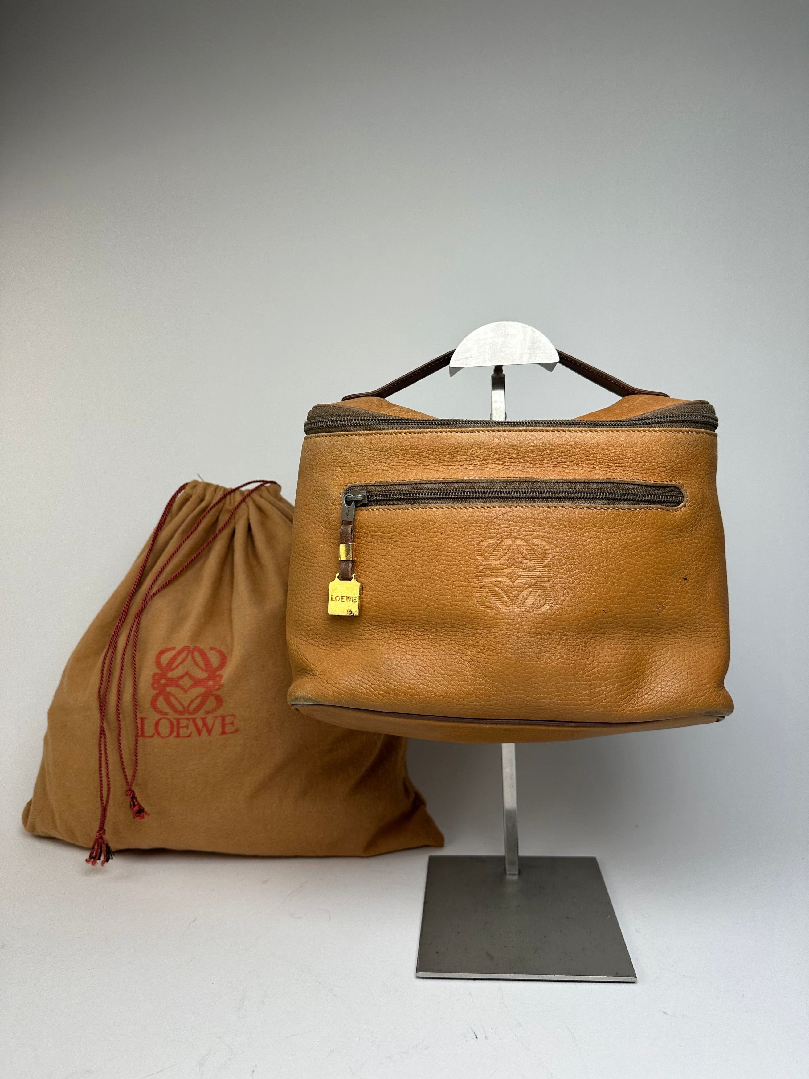Loewe Vintage Madrid Leather Handbag Orange in Yellow, Women's