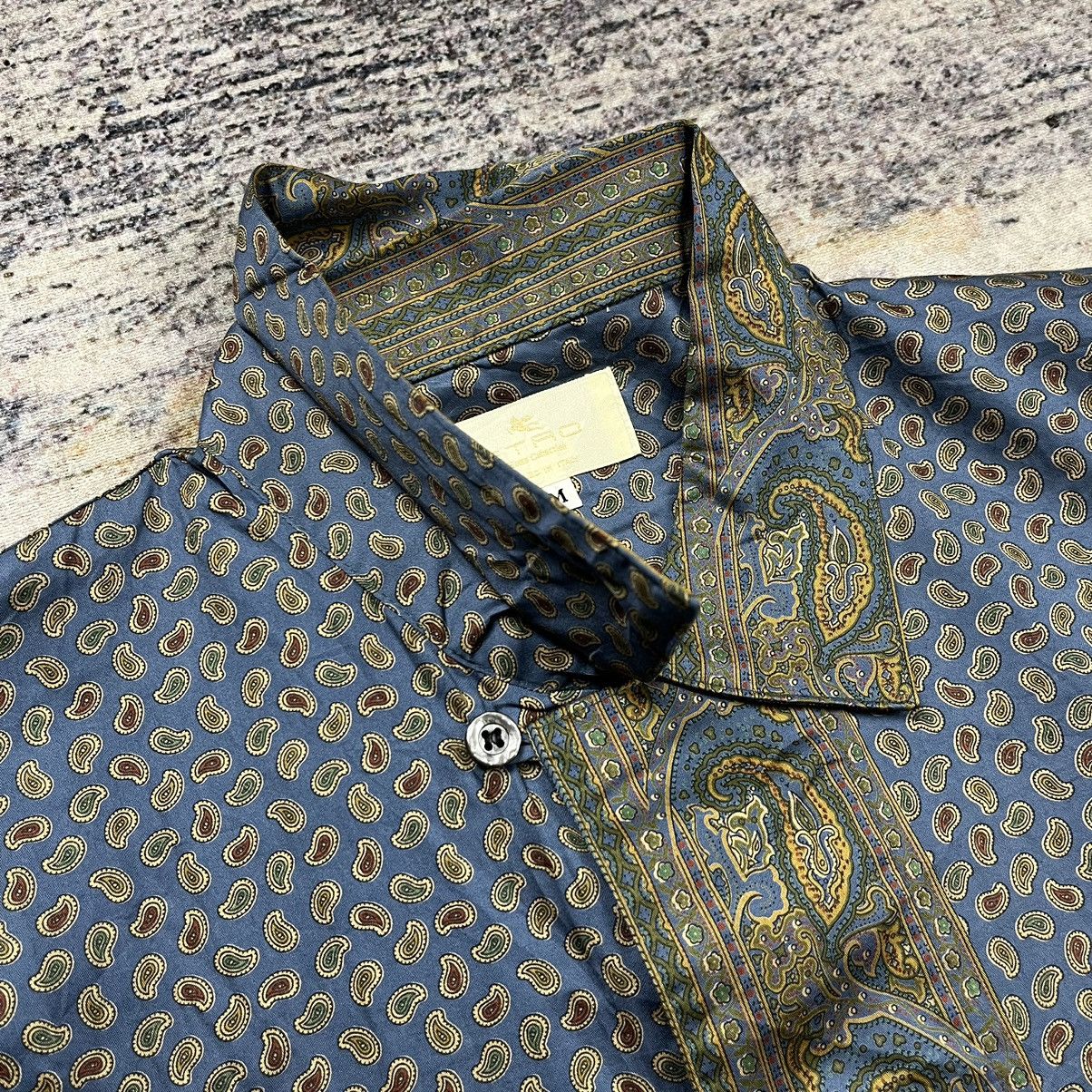 Etro × Vintage Vintage Etro Paisley hidden button shirt Size US M / EU 48-50 / 2 - 8 Thumbnail