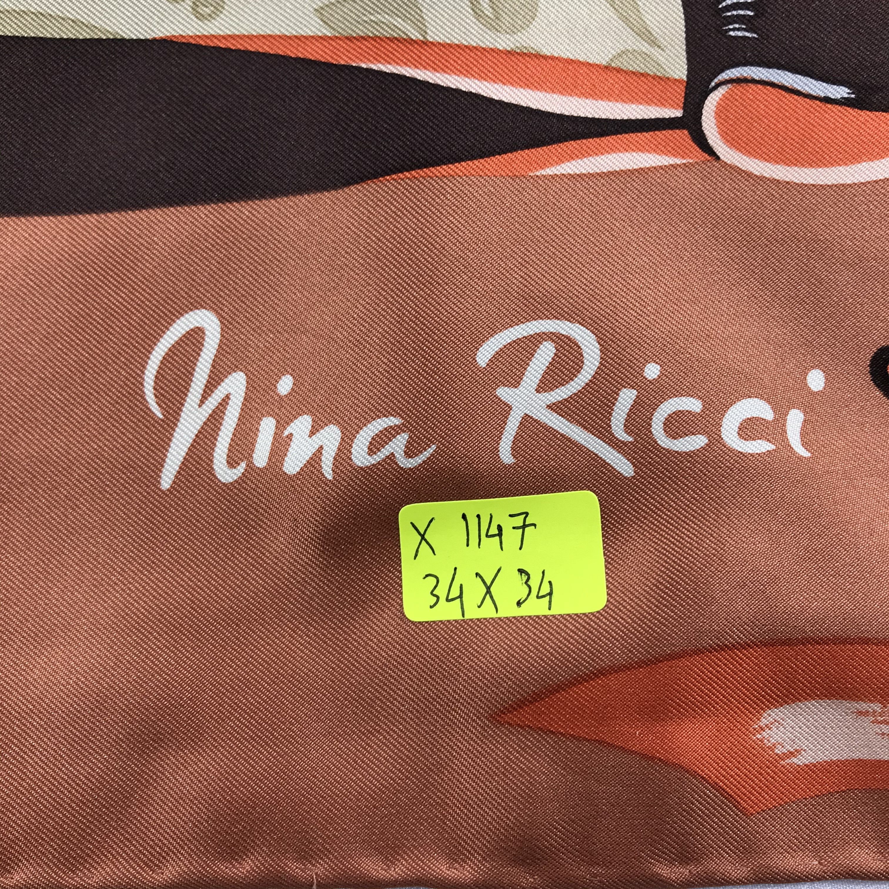 Nina Ricci Vintage Nina Ricci Silk Scarf Size ONE SIZE - 9 Thumbnail