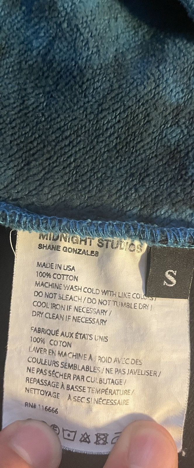 A$AP Rocky × MiDNIGHT × Midnight Studios Midnight Studios Blue Tie Dye Hoodie Size US S / EU 44-46 / 1 - 4 Thumbnail