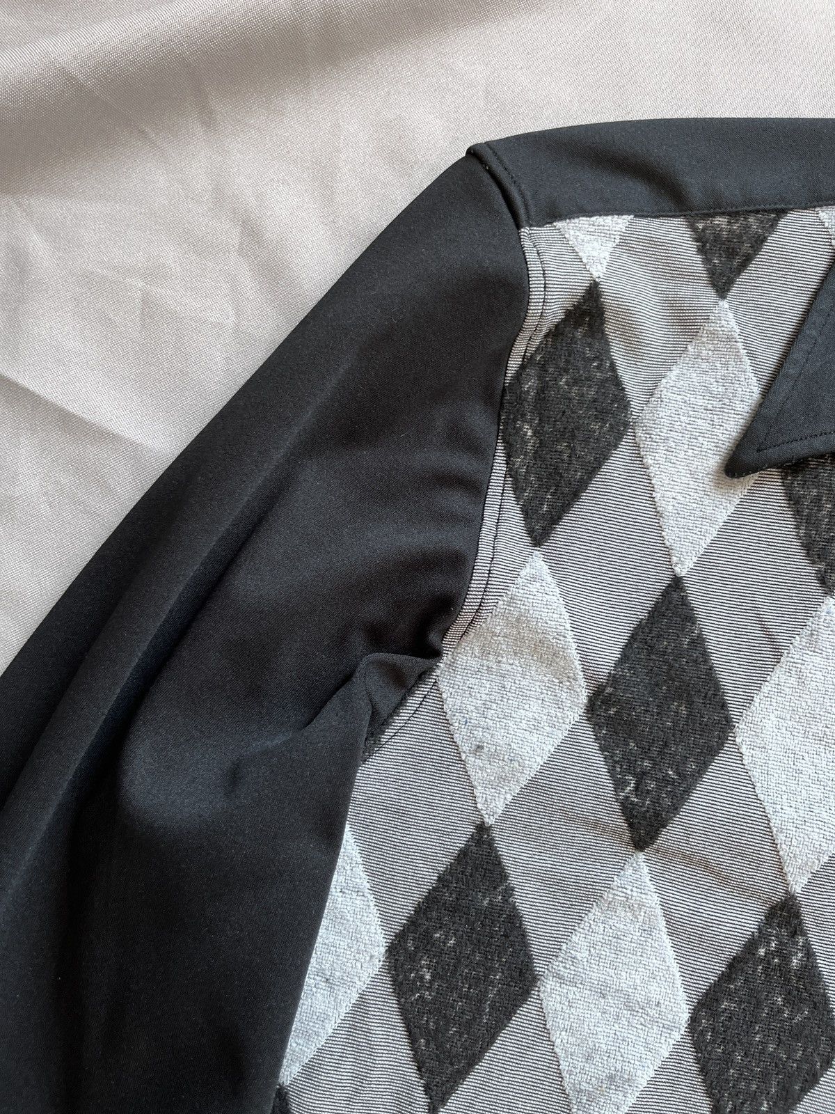 Designer × Vintage Maurice Emde Vintage Rhombus Diamond Pattern Stretch Shirt Size US L / EU 52-54 / 3 - 5 Thumbnail
