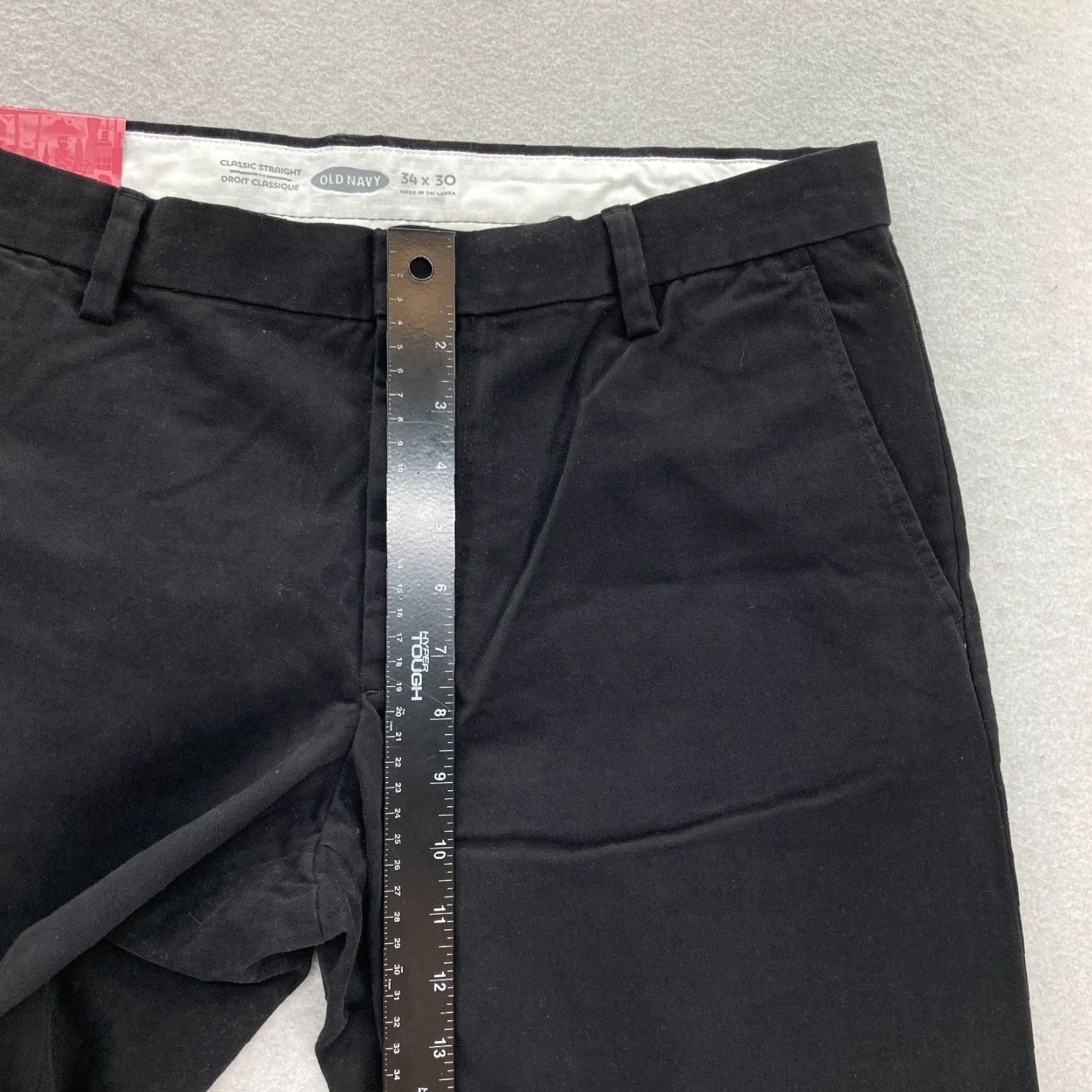 Old Navy Old Navy Pants Mens 34x30 Black Cotton Classic Straight Leg Casual Preppy Work Size US 34 / EU 50 - 7 Thumbnail