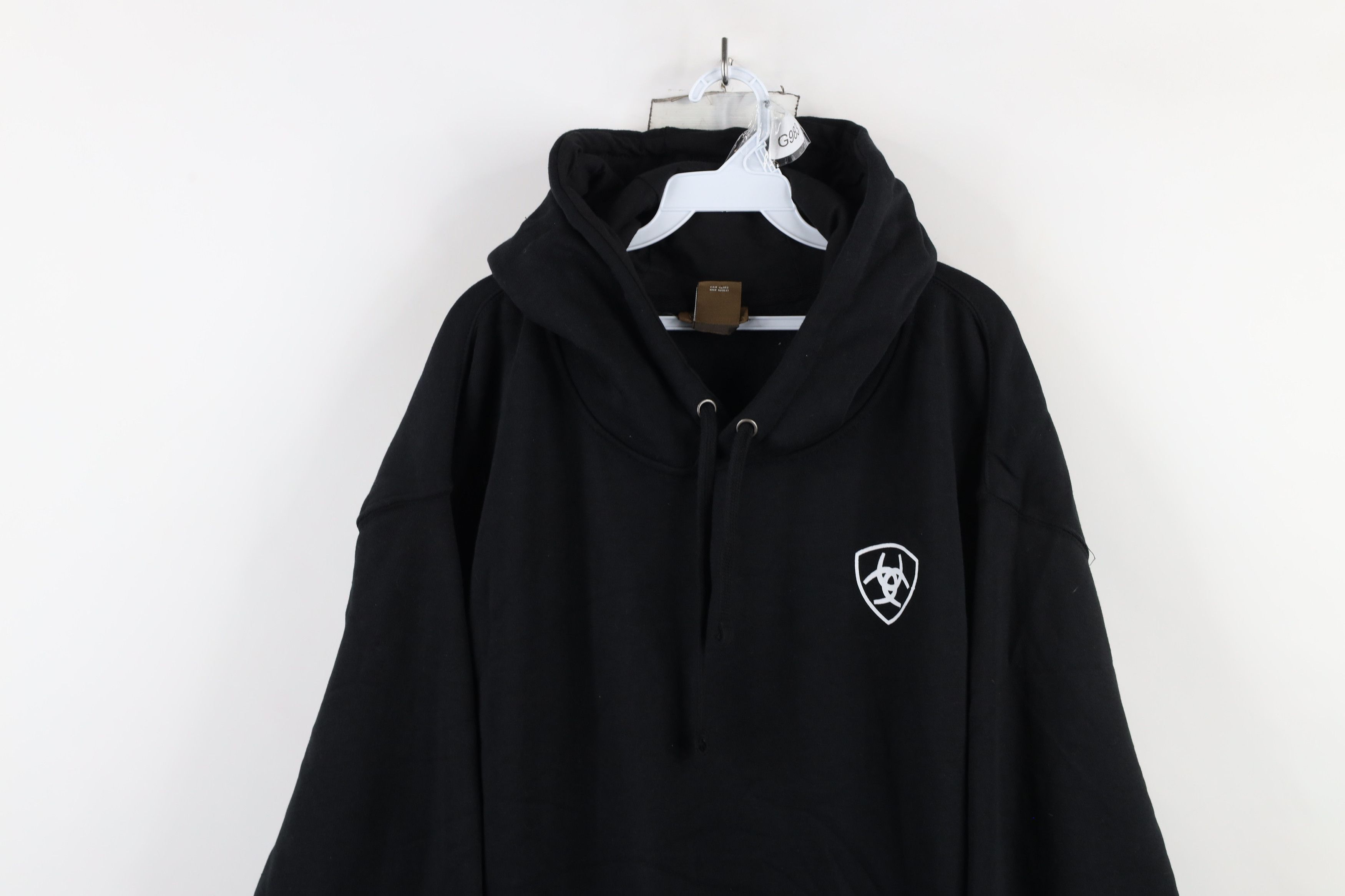Ariat × Vintage Ariat USA Flag Heavyweight Work Hoodie Sweatshirt Black Size US XXL / EU 58 / 5 - 2 Thumbnail