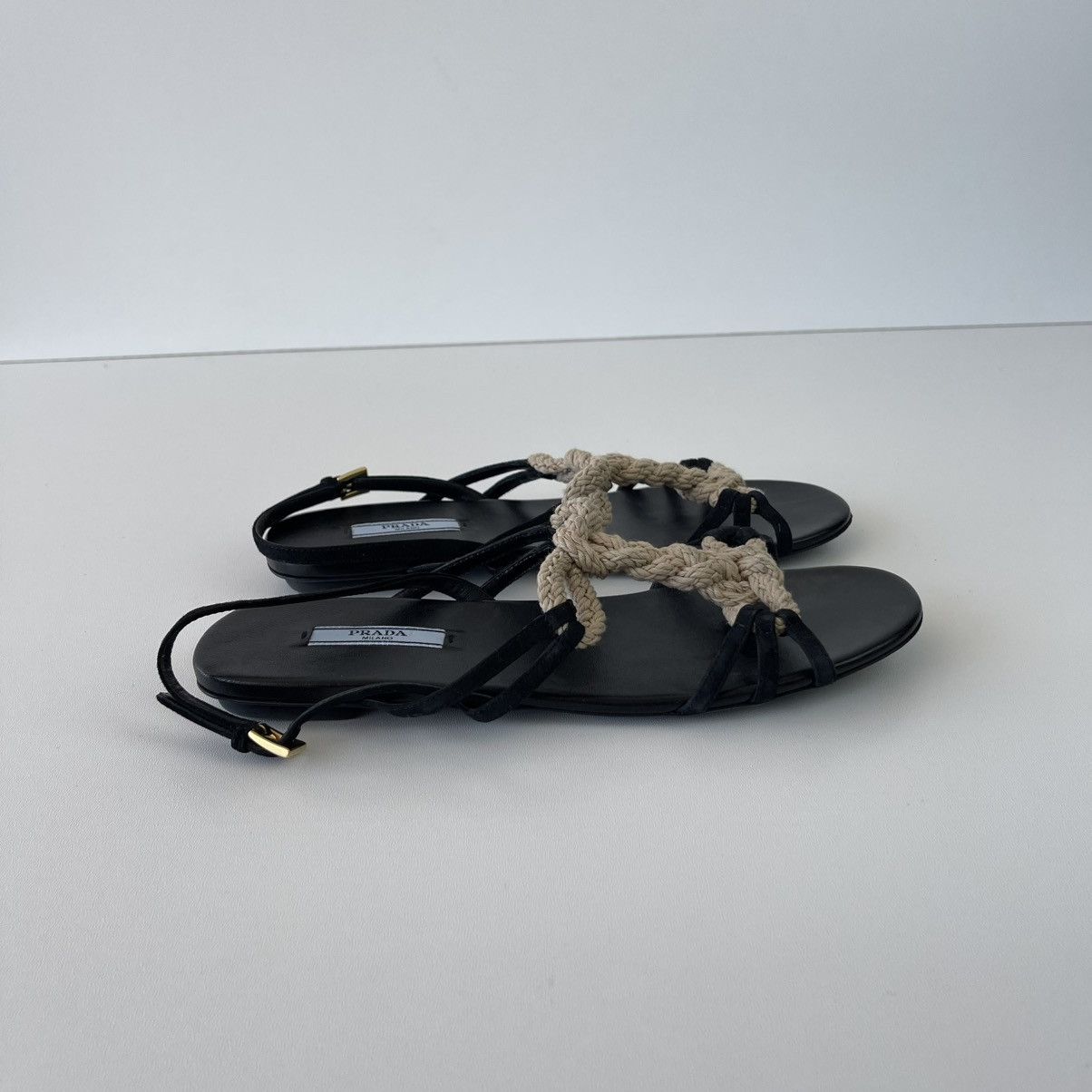Prada Prada Milano Spartan Robe Leather Sandals Black Women’s Size US 8 / IT 38 - 5 Thumbnail