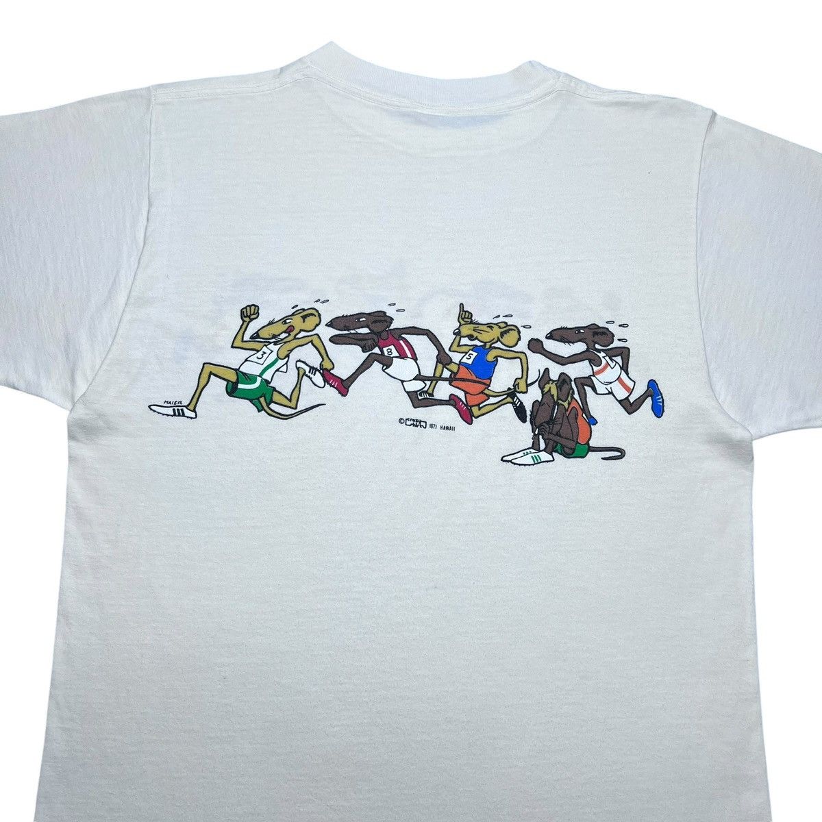 Other Vtg 1971 Rat Race Smoking Weed Crazy Shirts Hawaii T-Shirt Size US L / EU 52-54 / 3 - 12 Thumbnail