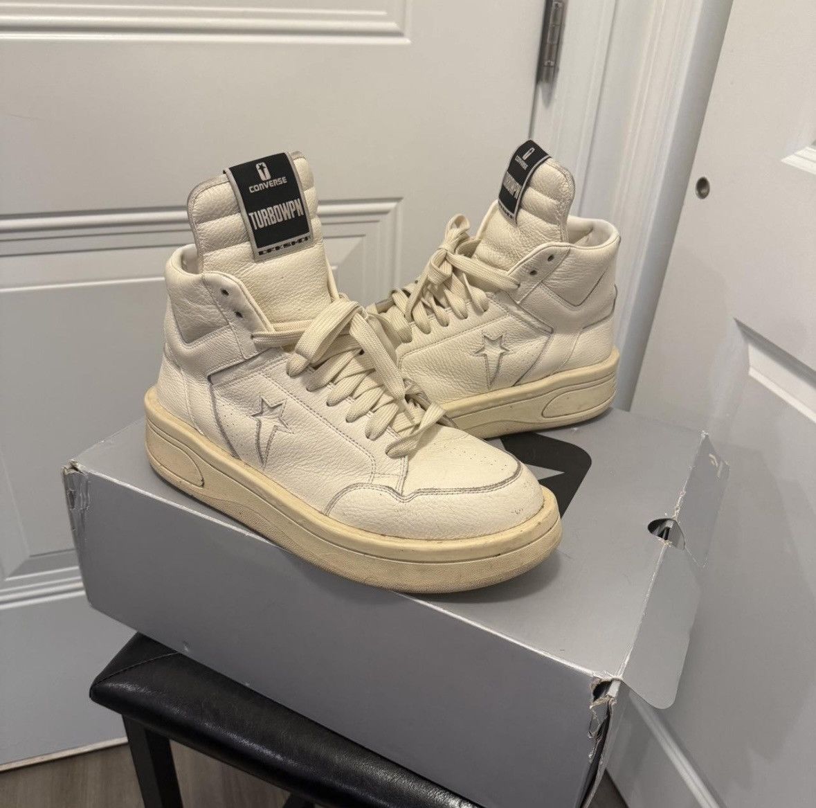 ★送関込み★Rick Owens x Turbowpn sneakers high top Converse Rick Owens x TURBOWPN Mid Egret for Sale
