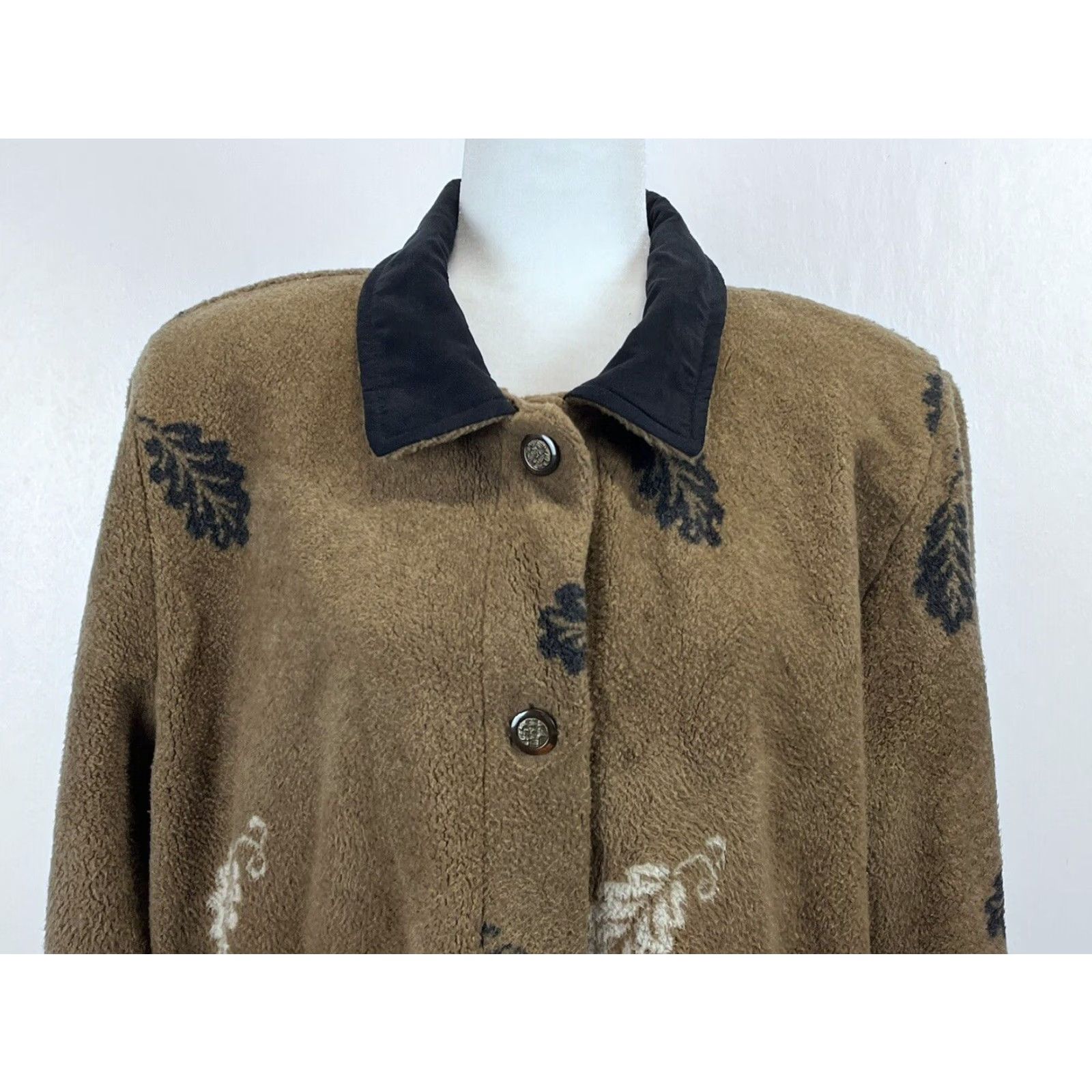 CO Vintage Womens County Clothing Co Fleece Jacket Sz XL GUC Leaves 90’s Size XL / US 12-14 / IT 48-50 - 5 Thumbnail