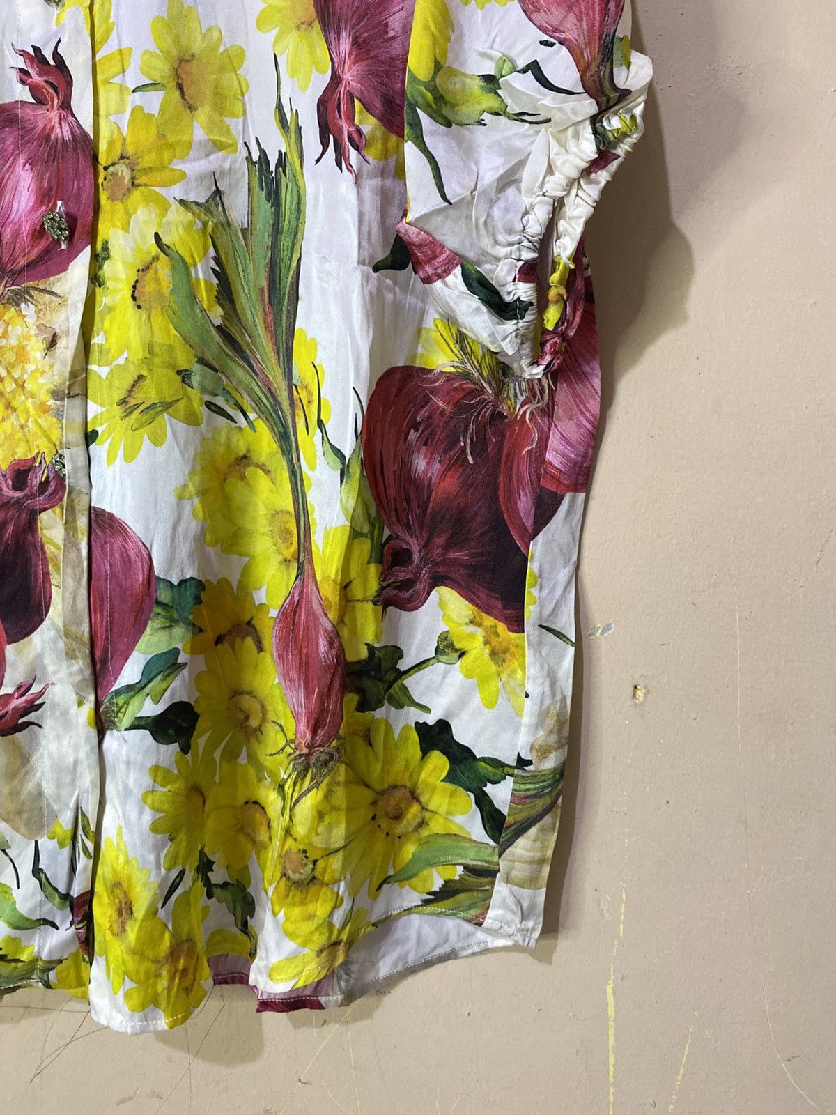 Dolce & Gabbana SS2012 Dolce & Gabbana Onion Printed Silk Shirt Size S / US 4 / IT 40 - 5 Thumbnail