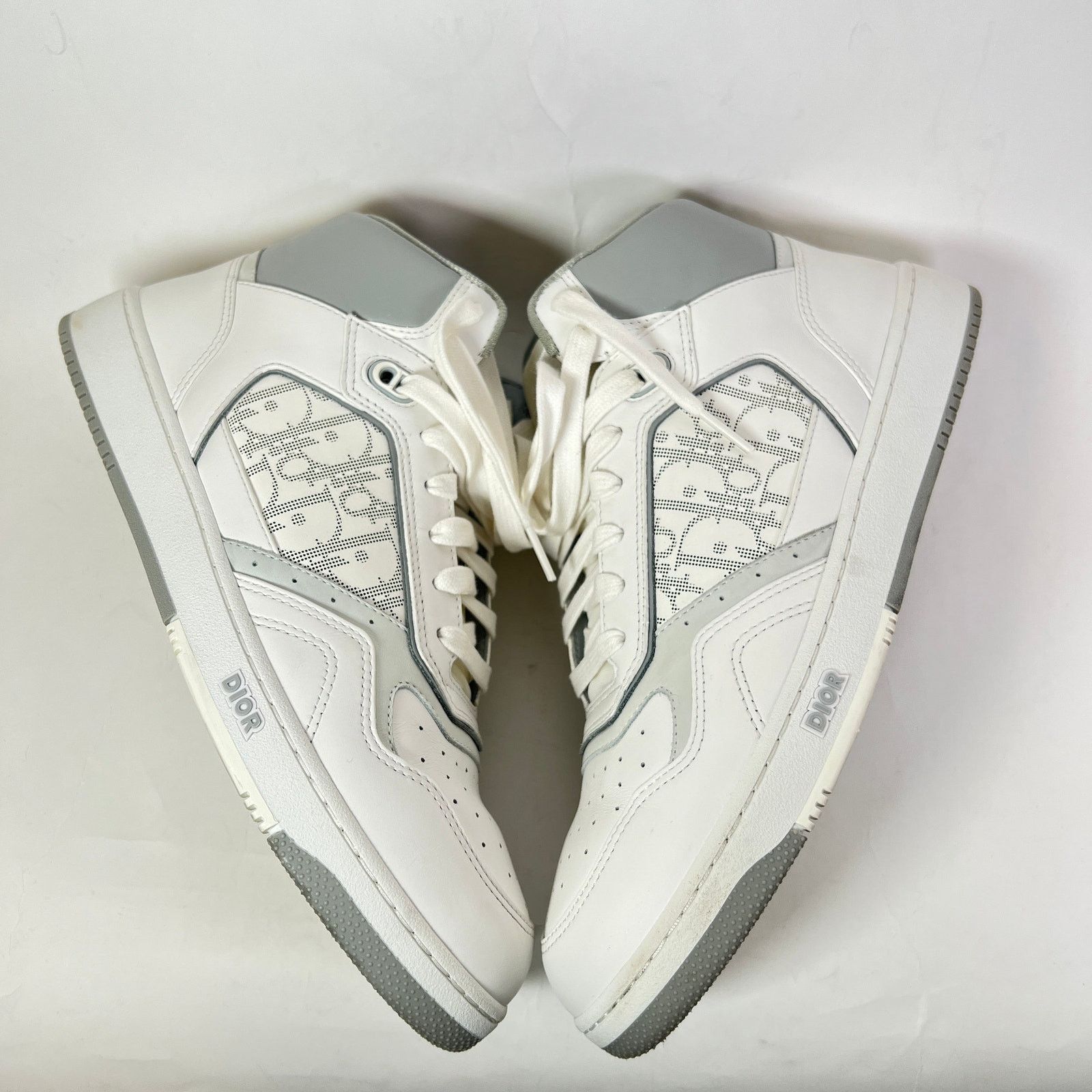 Dior Dior B27 White/Grey Oblique Uptown Mid-Top Sneaker Size 45 Size US 12 / EU 45 - 4 Thumbnail