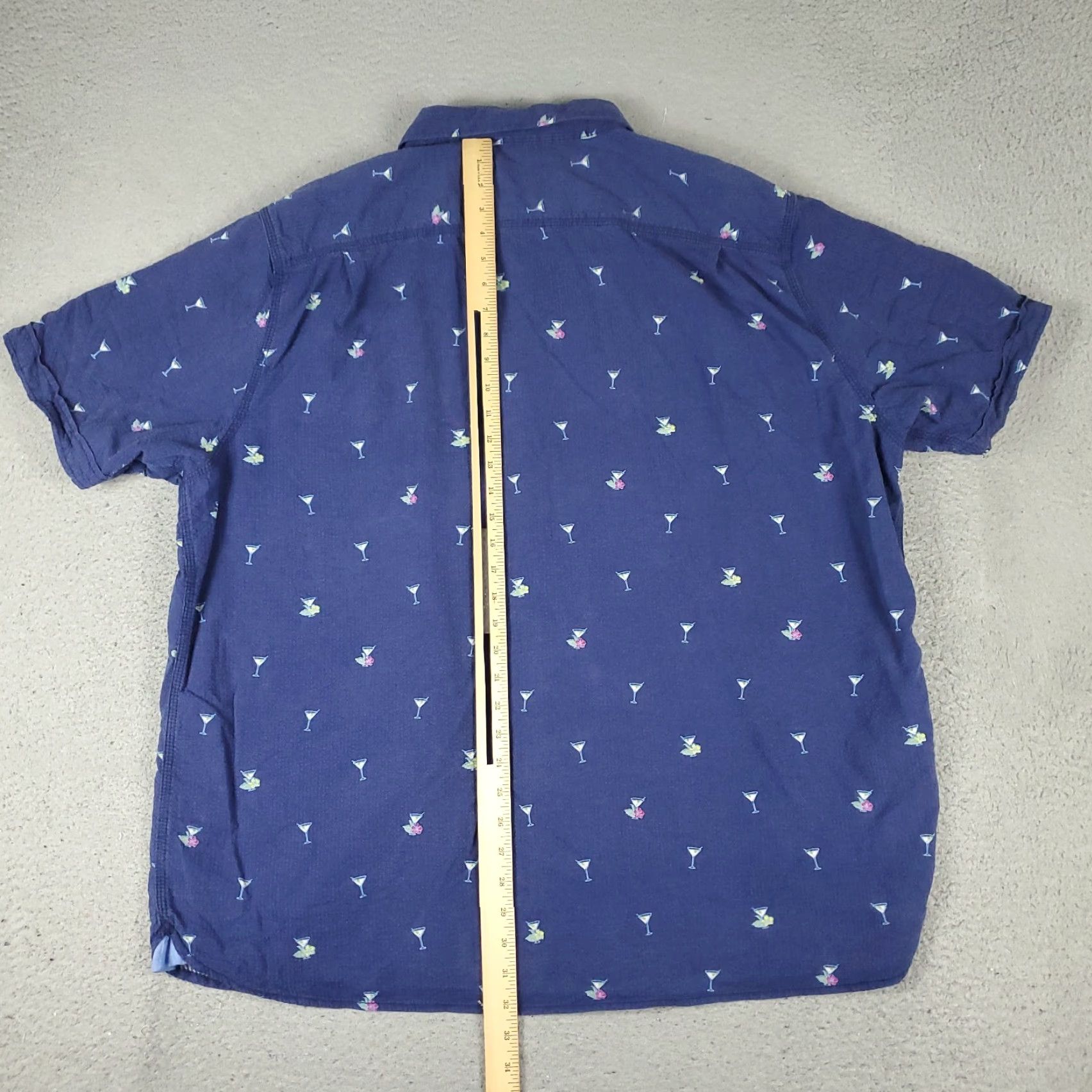 Tommy Bahama Tommy Bahama Geometric Button-Up Shirt Men’s 3XL Blue Cotton Blend Short Sleeve Casual Tropical Size US XXL / EU 58 / 5 - 4 Thumbnail