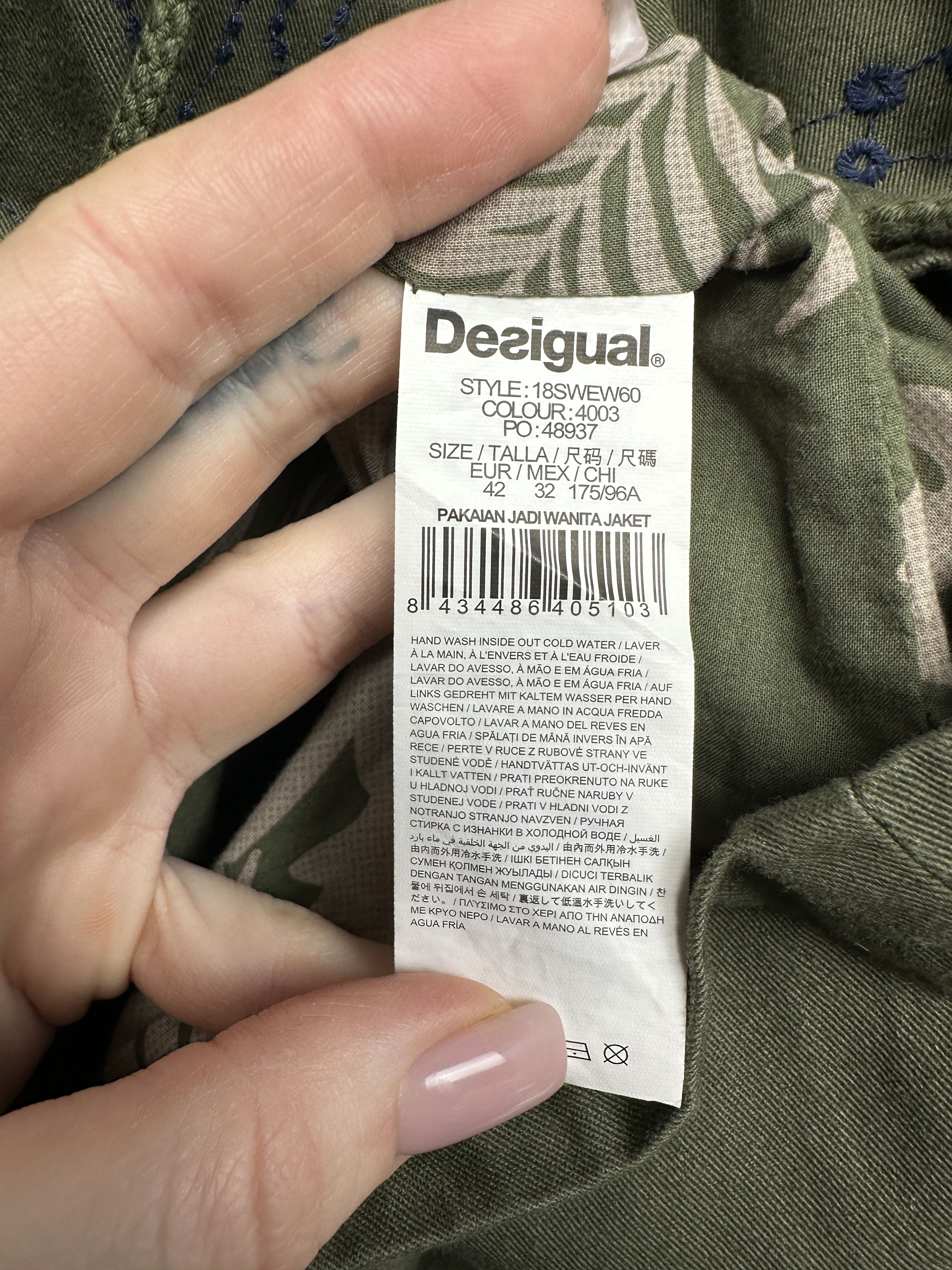Desigual Desigual Womens Long Jacket Size M / US 6-8 / IT 42-44 - 4 Thumbnail