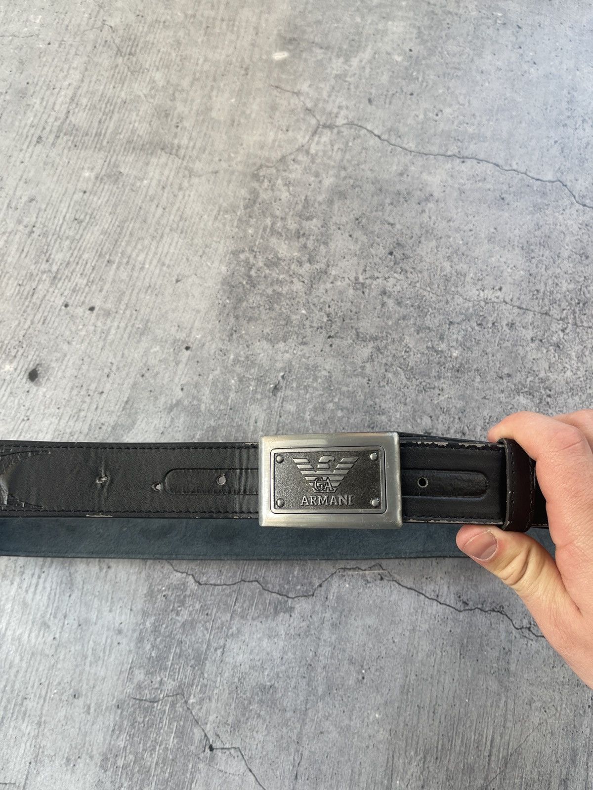 Armani Vintage Armani Leather Belts Streetwear Casual Logo Rare VTg Size ONE SIZE - 5 Thumbnail