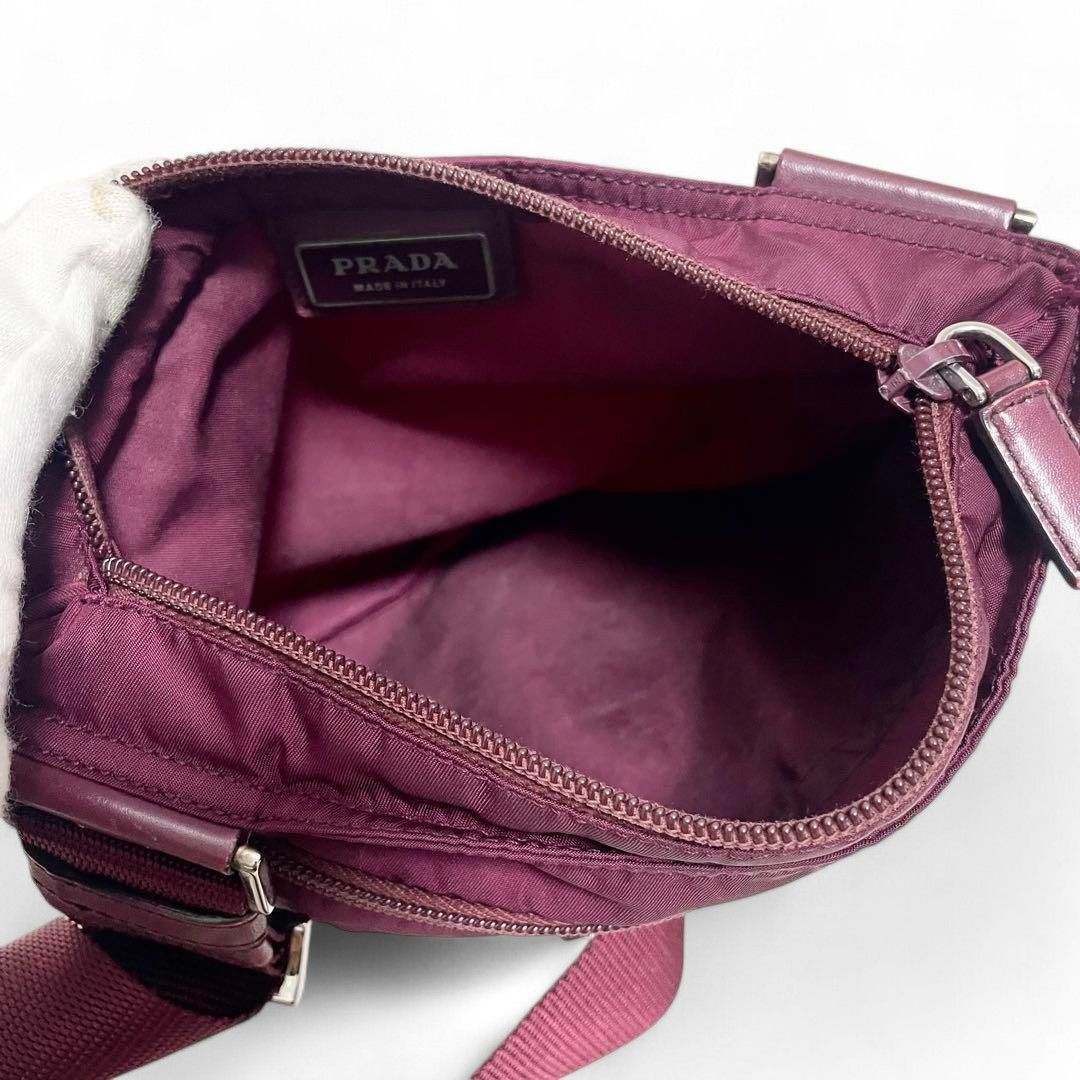 Prada Prada - Bordeaux Sacoche Shoulder Bag Tessuto Nylon Size ONE SIZE - 7 Thumbnail