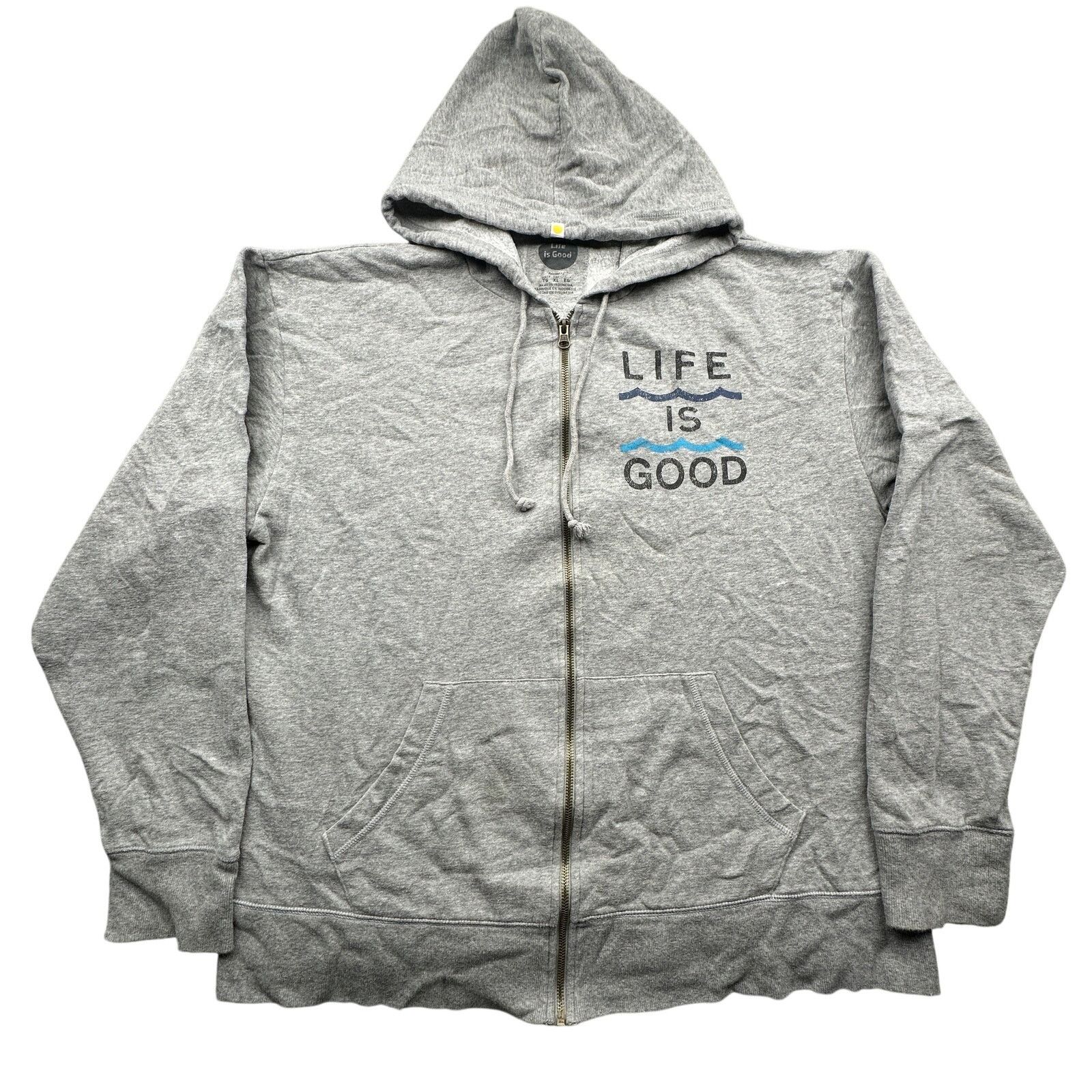 Life is Good Life is Good Keep Reel Hoodie Sweatshirt Jacket Mens XL Gray Size US XL / EU 56 / 4 - 2 Thumbnail
