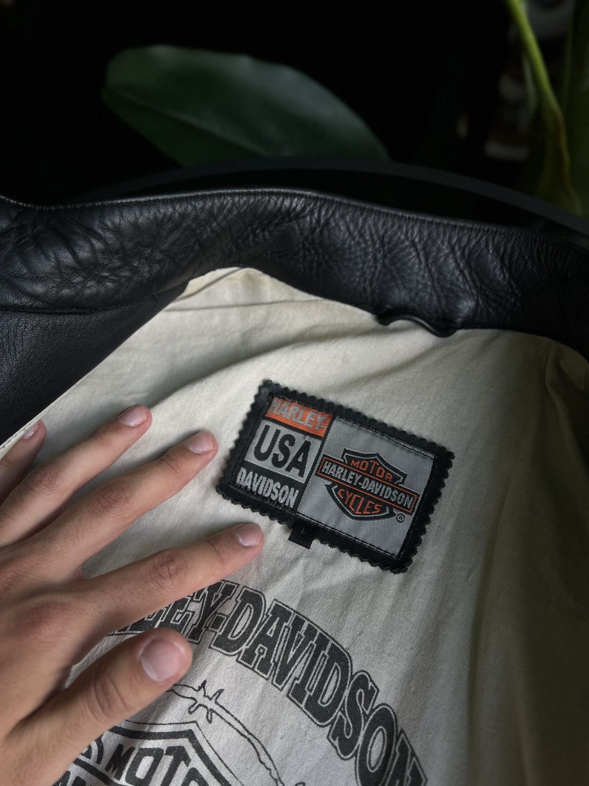 Harley Davidson Harley-Davidson Vintage Leather Jacket Size L USA Black Size US L / EU 52-54 / 3 - 8 Thumbnail