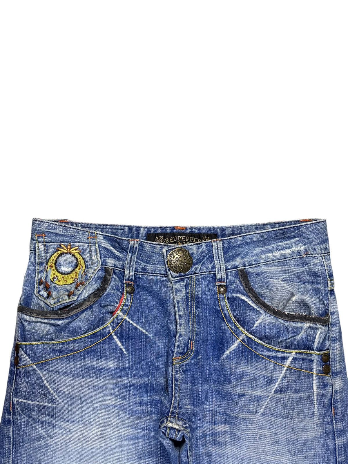 Dsquared2 Vintage Red Pepper Faded Wash Navajo Style Loose Jeans Size US 34 / EU 50 - 3 Thumbnail