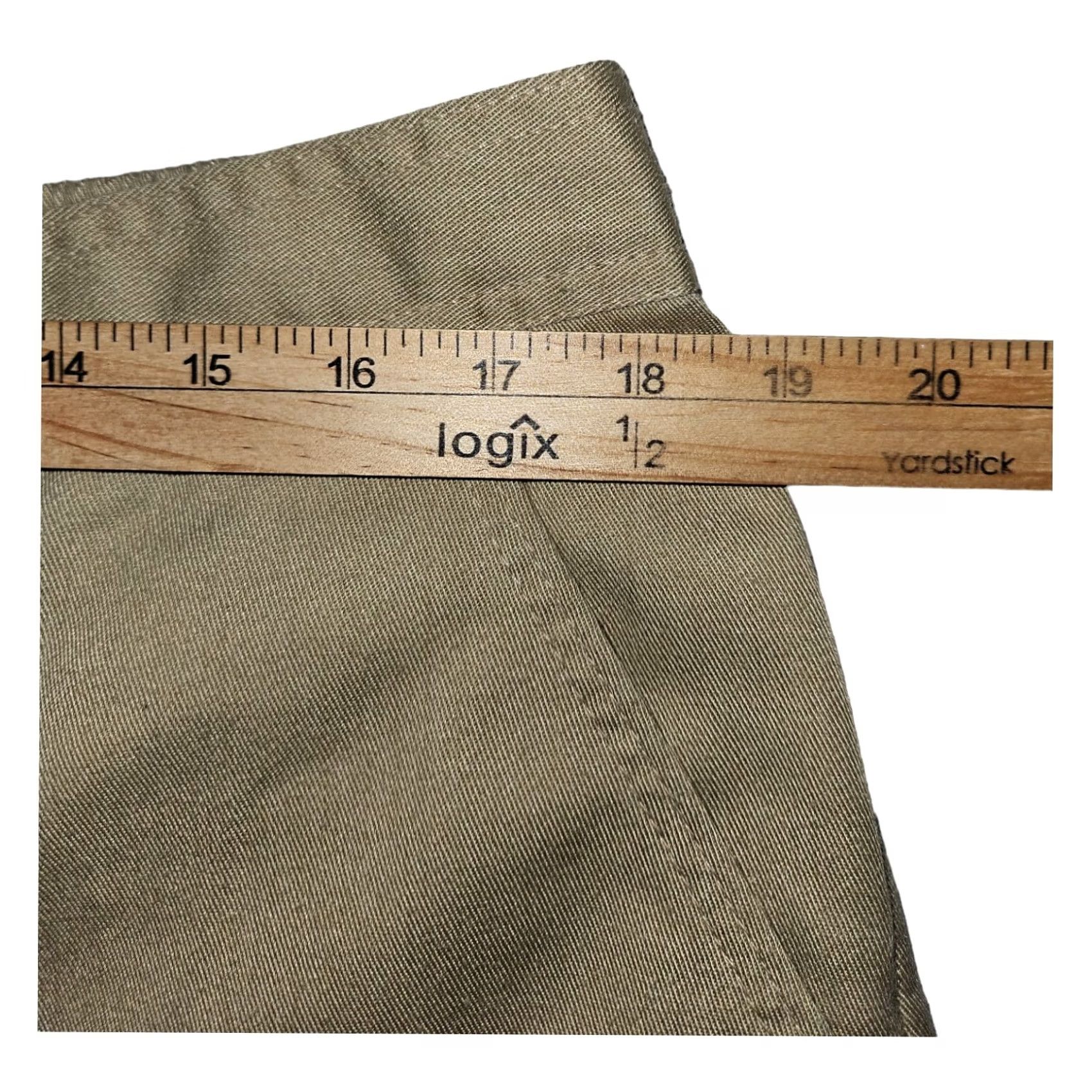 Wrangler VINTAGE Wrangler Pants Men's 40 Medium Khaki Chino High Rise Hook & Eye Bootcut Regular Wide Leg Mens Beige 80s 90s USA Charms Comfort Pockets Size US 40 / EU 56 - 3 Thumbnail