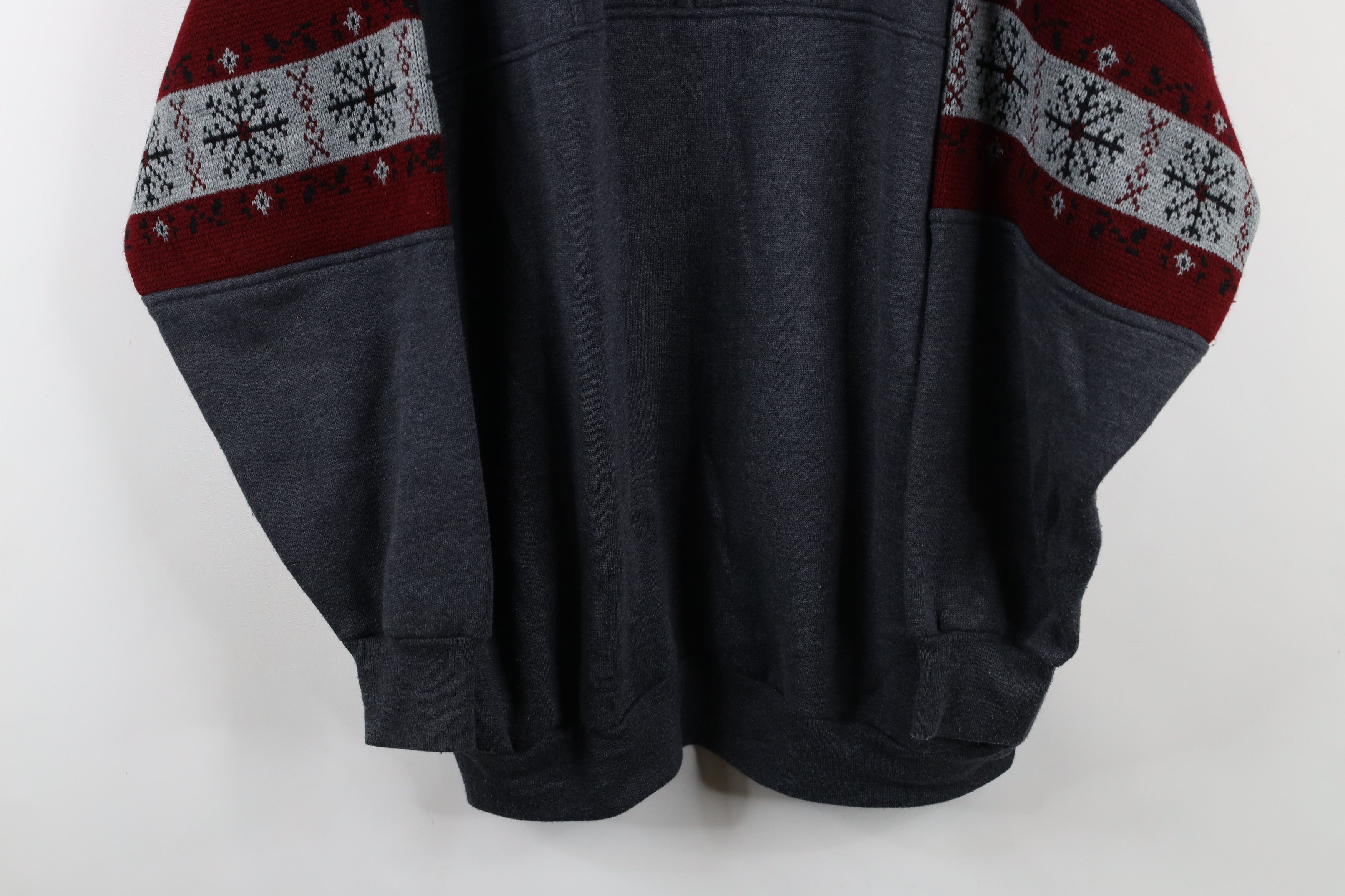 Vintage Vintage 90s Streetwear Snowflake Pullover Sweatshirt Gray Size US XL / EU 56 / 4 - 3 Thumbnail