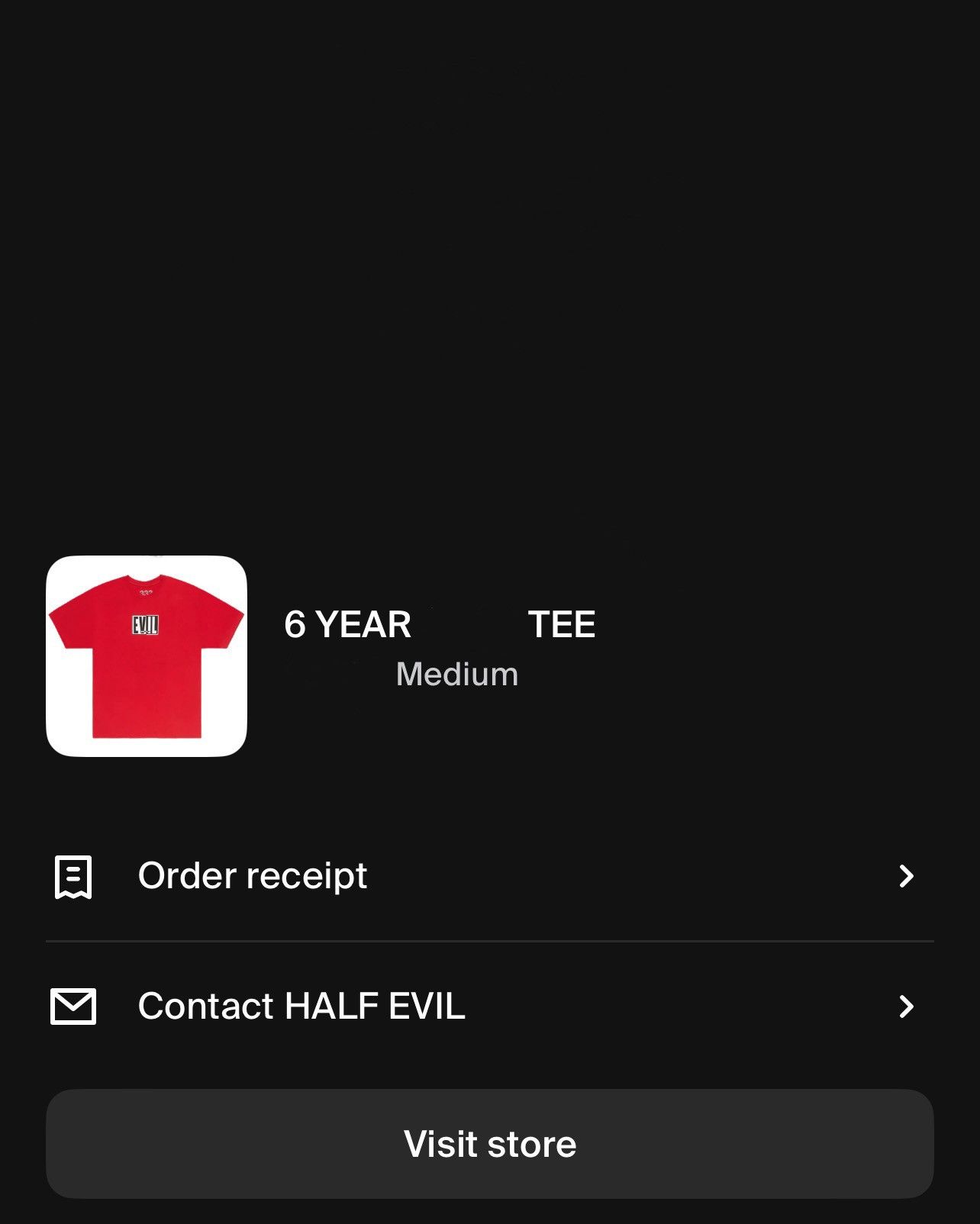 Half Evil HALF EVIL - 6 YEAR TEE (RED) MEDIUM Size US M / EU 48-50 / 2 - 3 Thumbnail