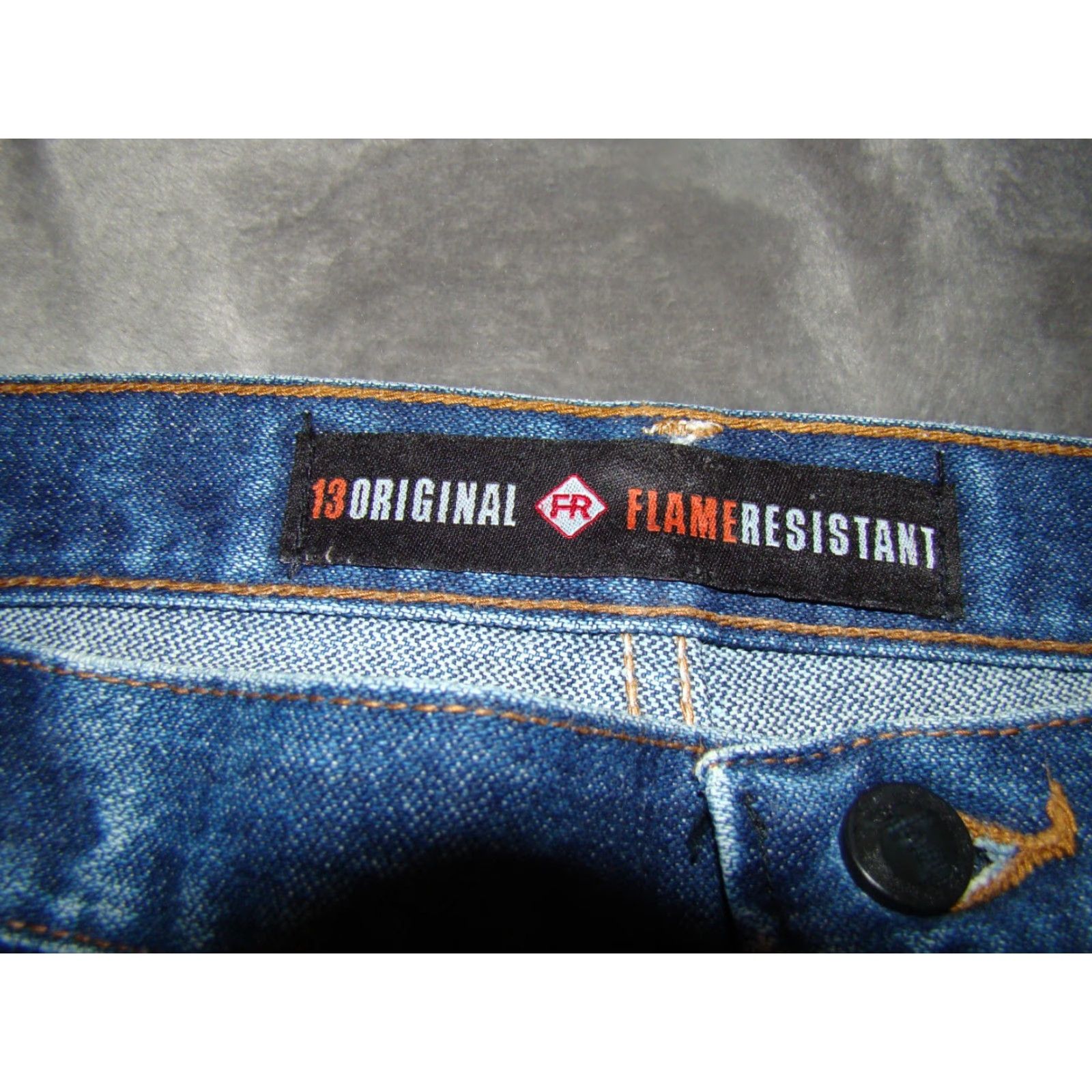 Wrangler Wrangler FR Mens 40 x 32 Jeans Flame Resistant Original Fit Workwear Denim Blue 5-Pocket Straight Mens Size US 40 / EU 56 - 5 Thumbnail