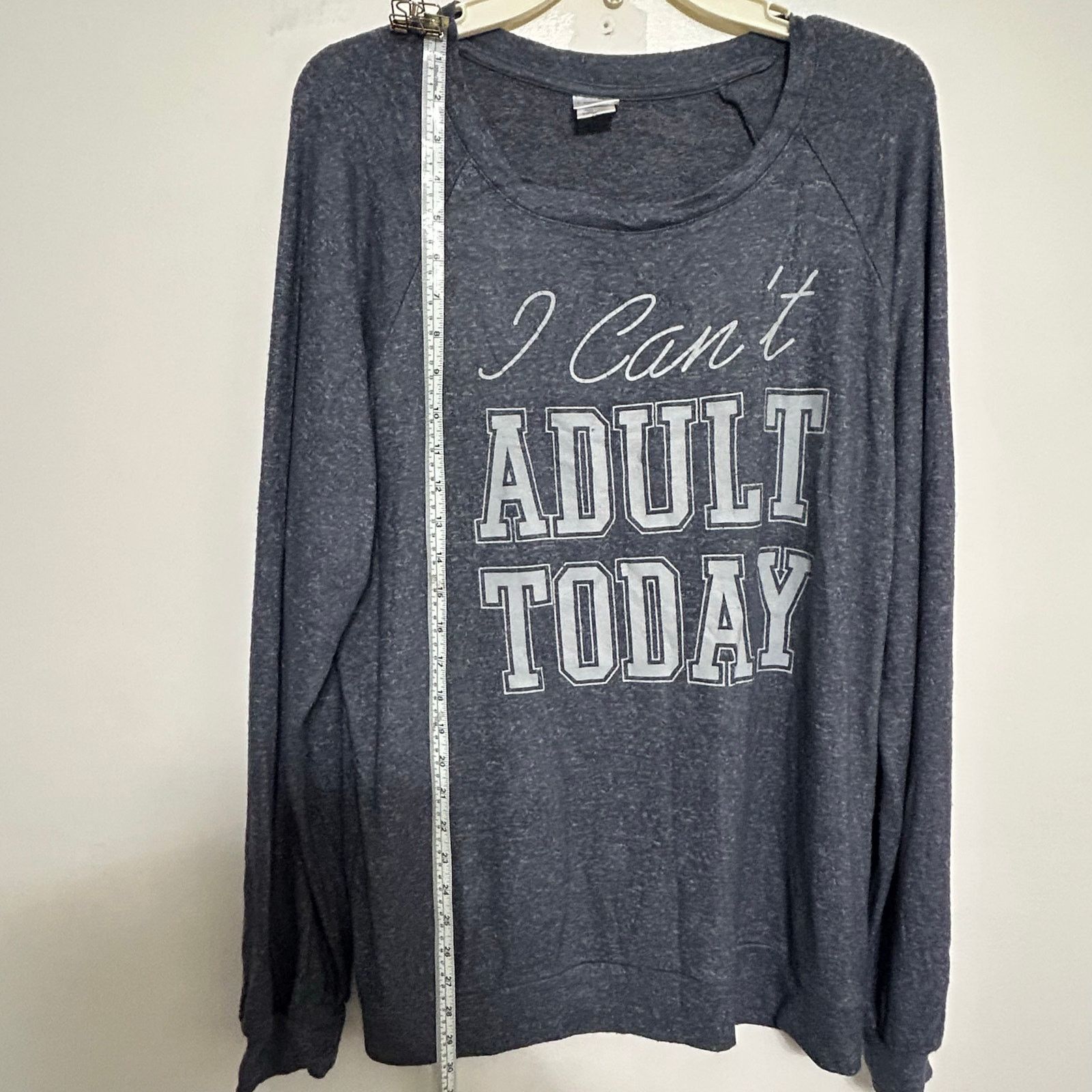Other Freeze I Can't Adult Today Graphic Top Heather Gray XL Size XL / US 12-14 / IT 48-50 - 8 Thumbnail