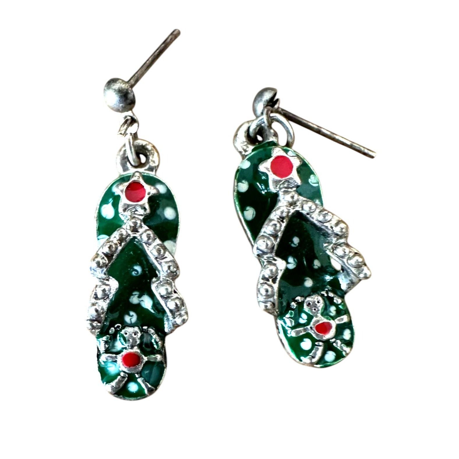 Handmade × Vintage Christmas Flip Flop Dangle Earrings Size ONE SIZE - 3 Thumbnail