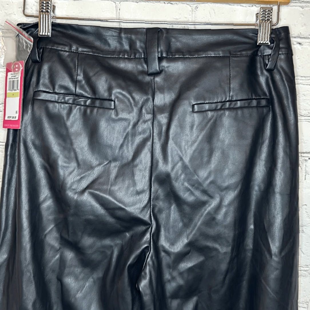 Vince Camuto Vince Camuto Womens Black Faux Leather Pants size 4 NEW Size 27" / US 4 / IT 40 - 4 Thumbnail