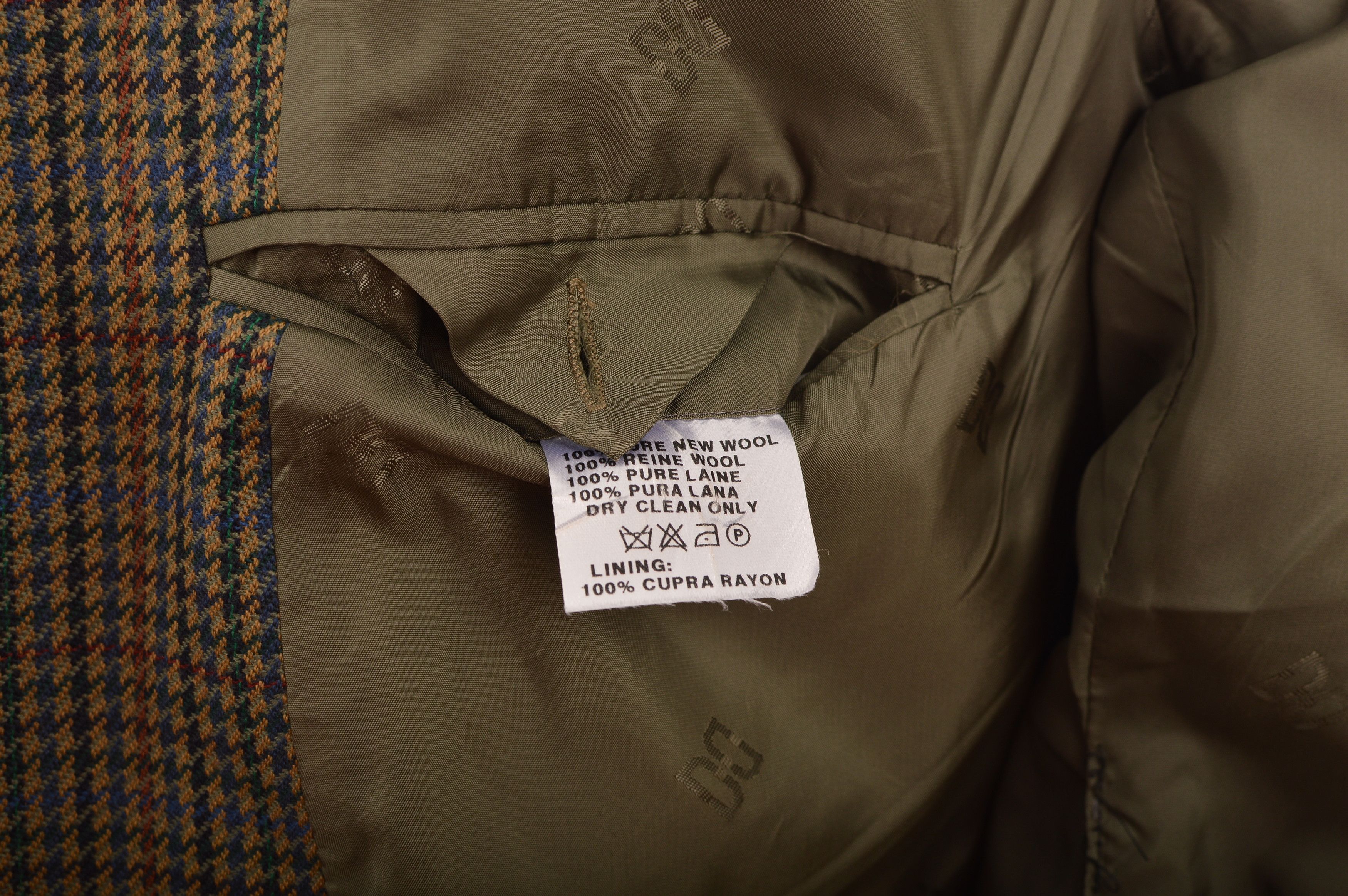 DAKS Daks Signature Vintage Houndtooth Blazer Jacket Size 42S - 9 Thumbnail