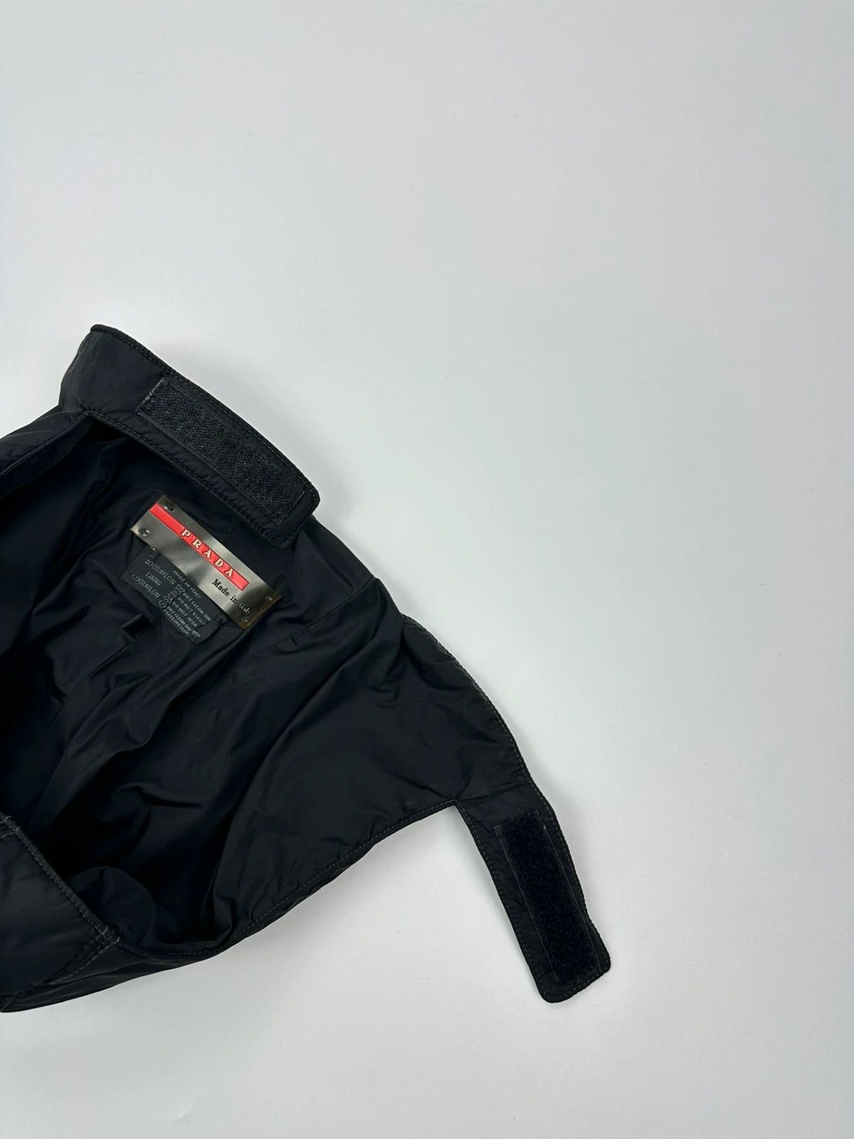 Prada Prada Sport FW99 Black Nylon Hood Mask Size ONE SIZE - 10 Thumbnail