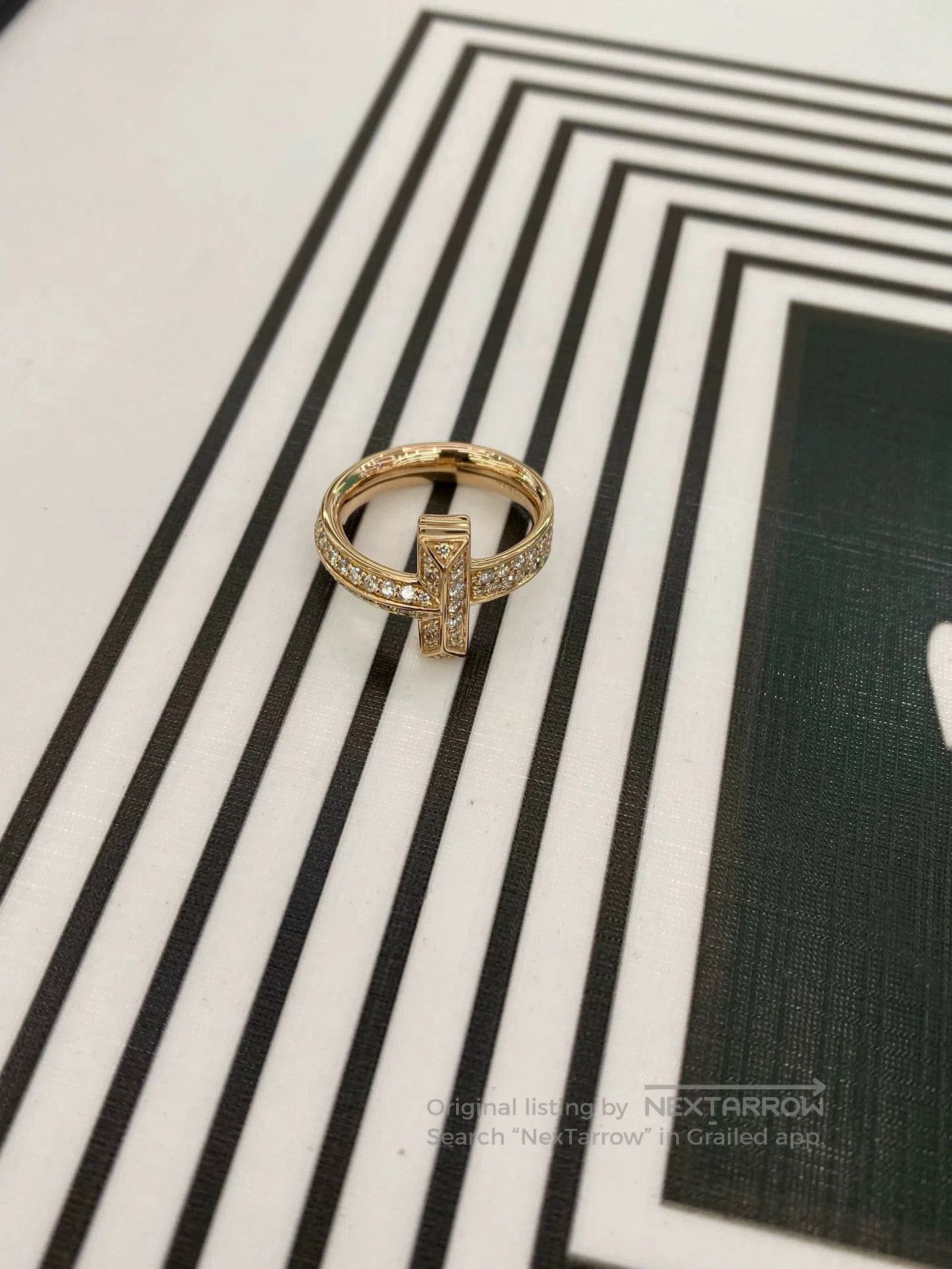 Tiffany & Co. Tiffany T1 Rose Gold Pave Diamond Ring. Size ONE SIZE - 6 Thumbnail